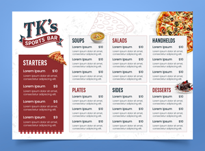 Menu Design by Graphic Guy for this project | Design #36759256