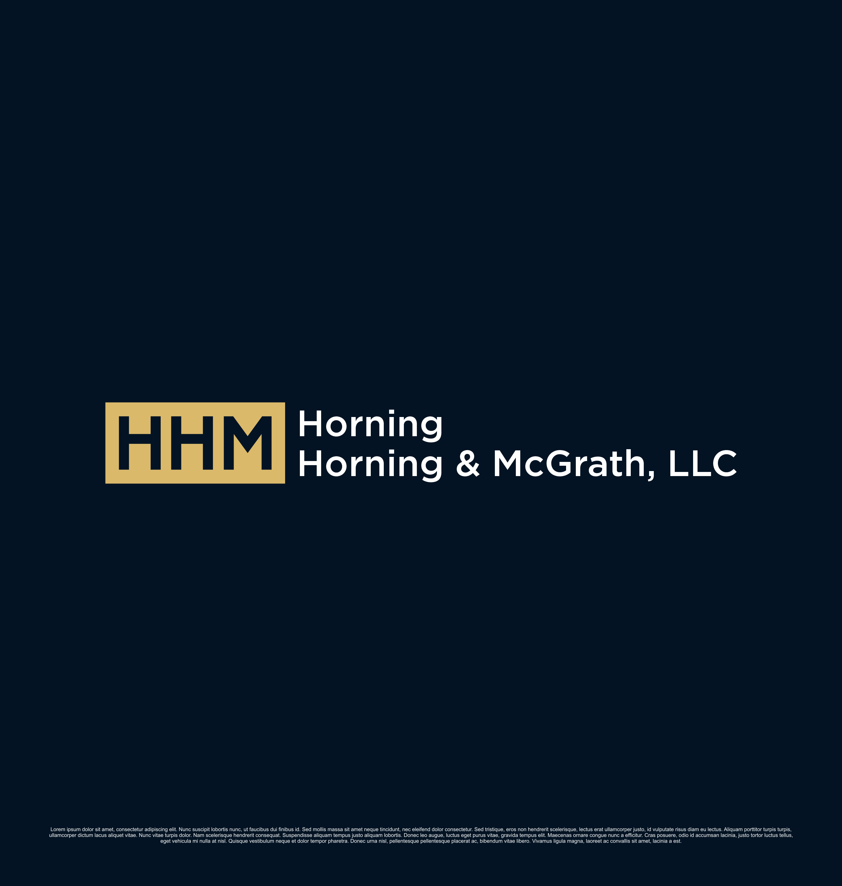 Logo Design by saesean for Horning, Horning & McGrath, LLC | Design #36763808