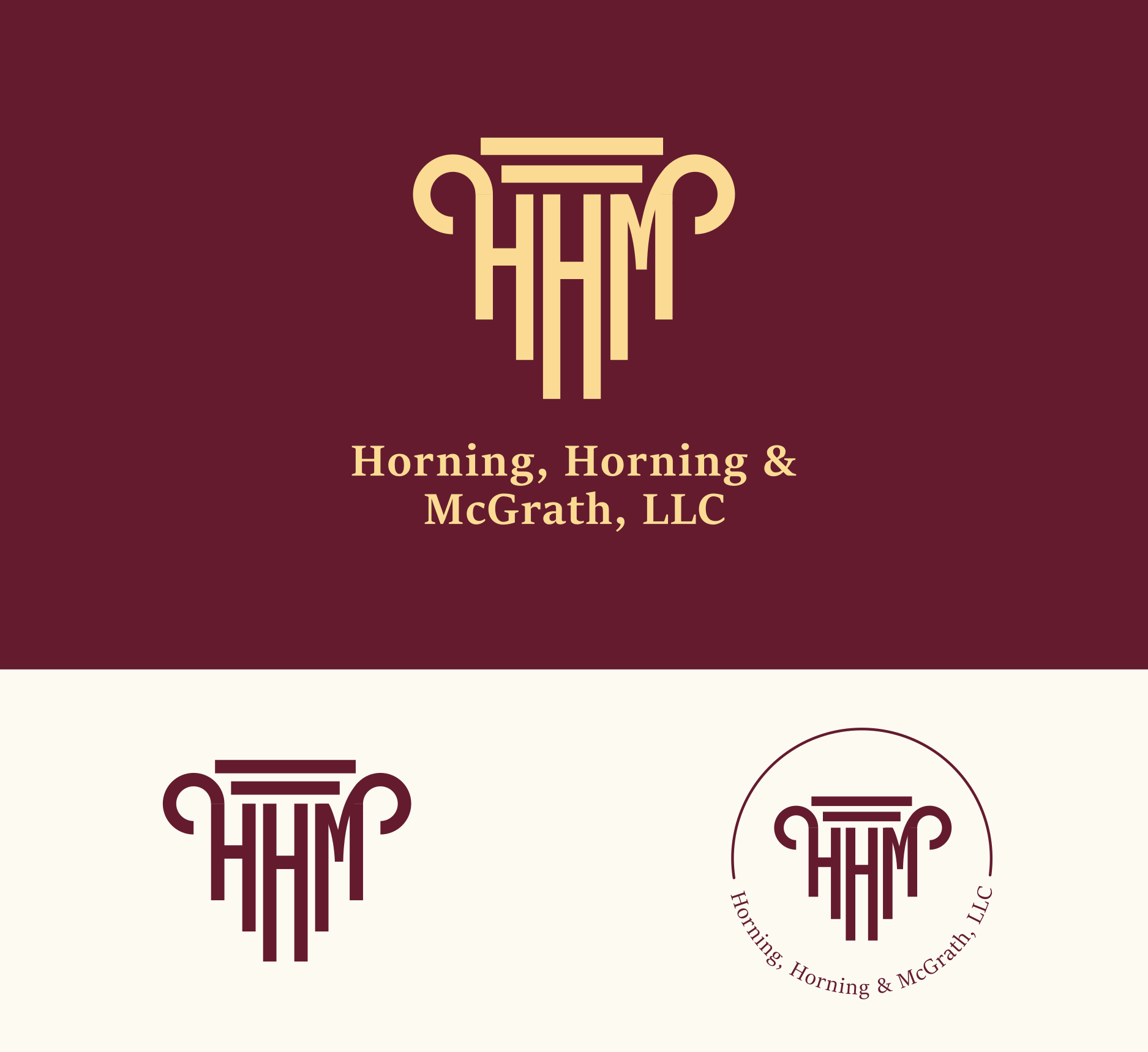 Logo Design by Creative Miner for Horning, Horning & McGrath, LLC | Design #36764210