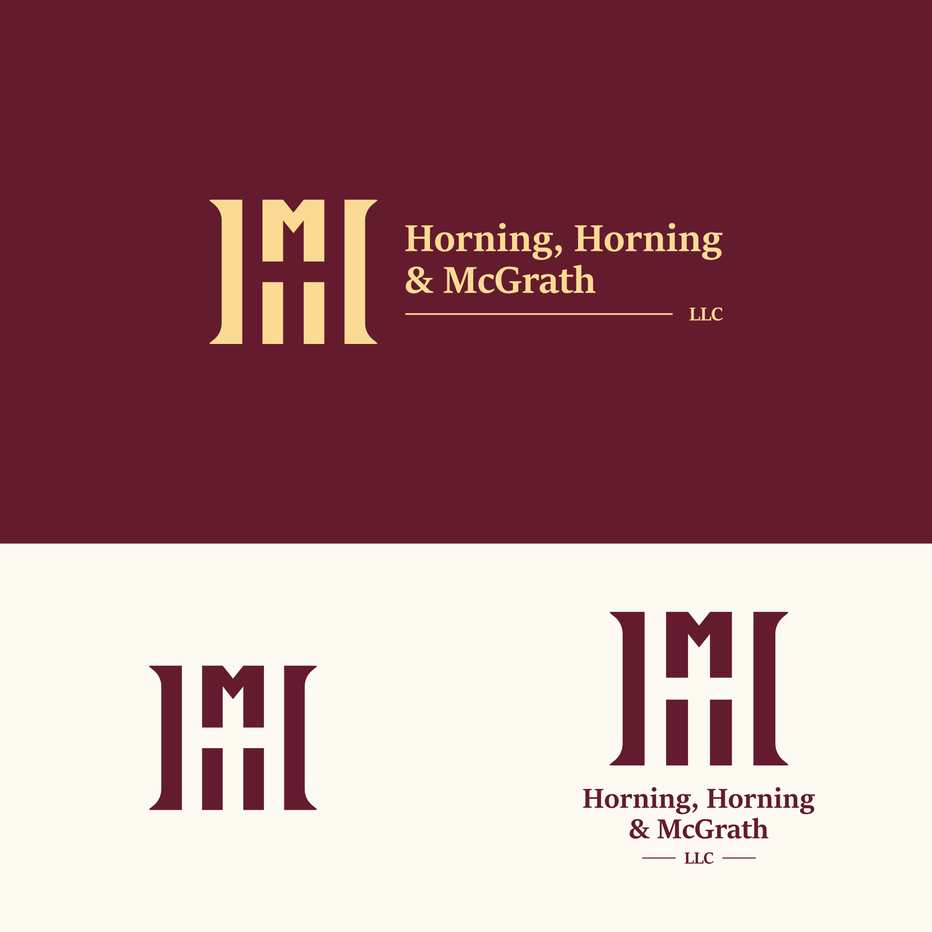 Logo Design by Creative Miner for Horning, Horning & McGrath, LLC | Design #36772428