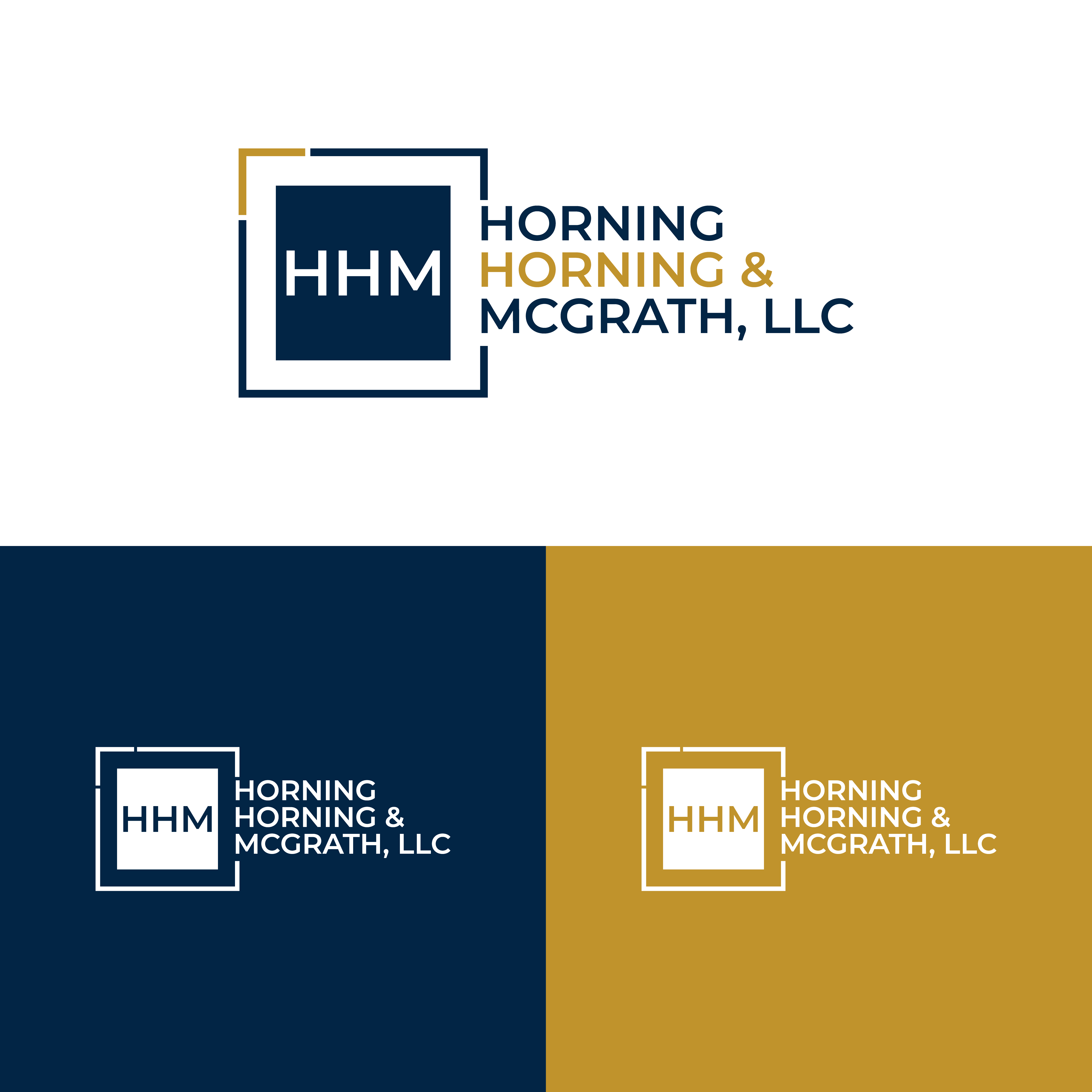 Logo Design by Jubaidur Creative Designer for Horning, Horning & McGrath, LLC | Design #36784483