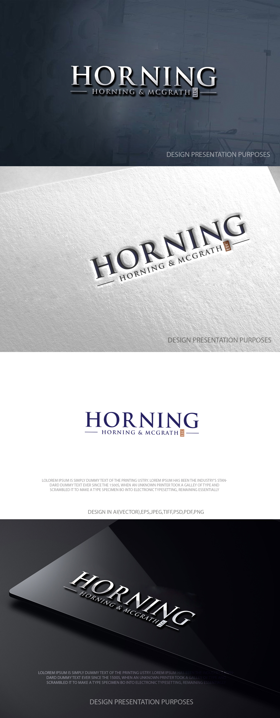 Logo Design by zebronicgraphic for Horning, Horning & McGrath, LLC | Design #36756879