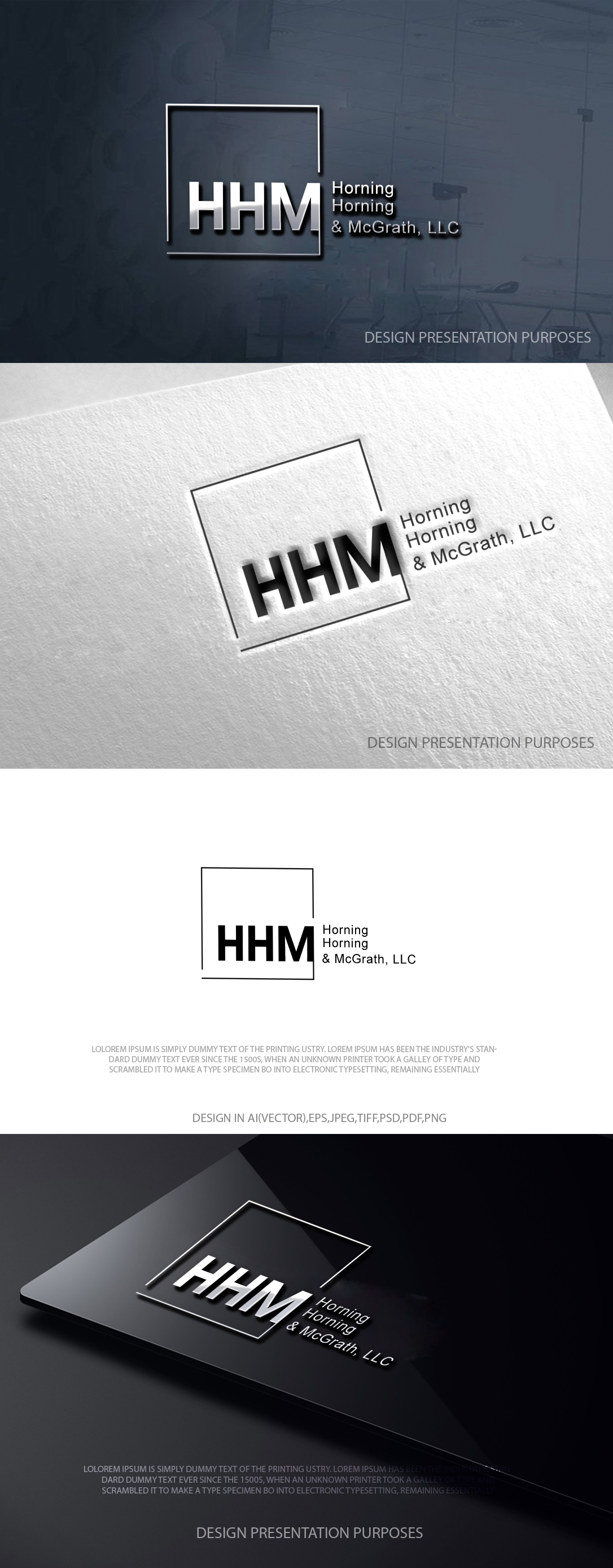 Logo Design by zebronicgraphic for Horning, Horning & McGrath, LLC | Design: #36756880