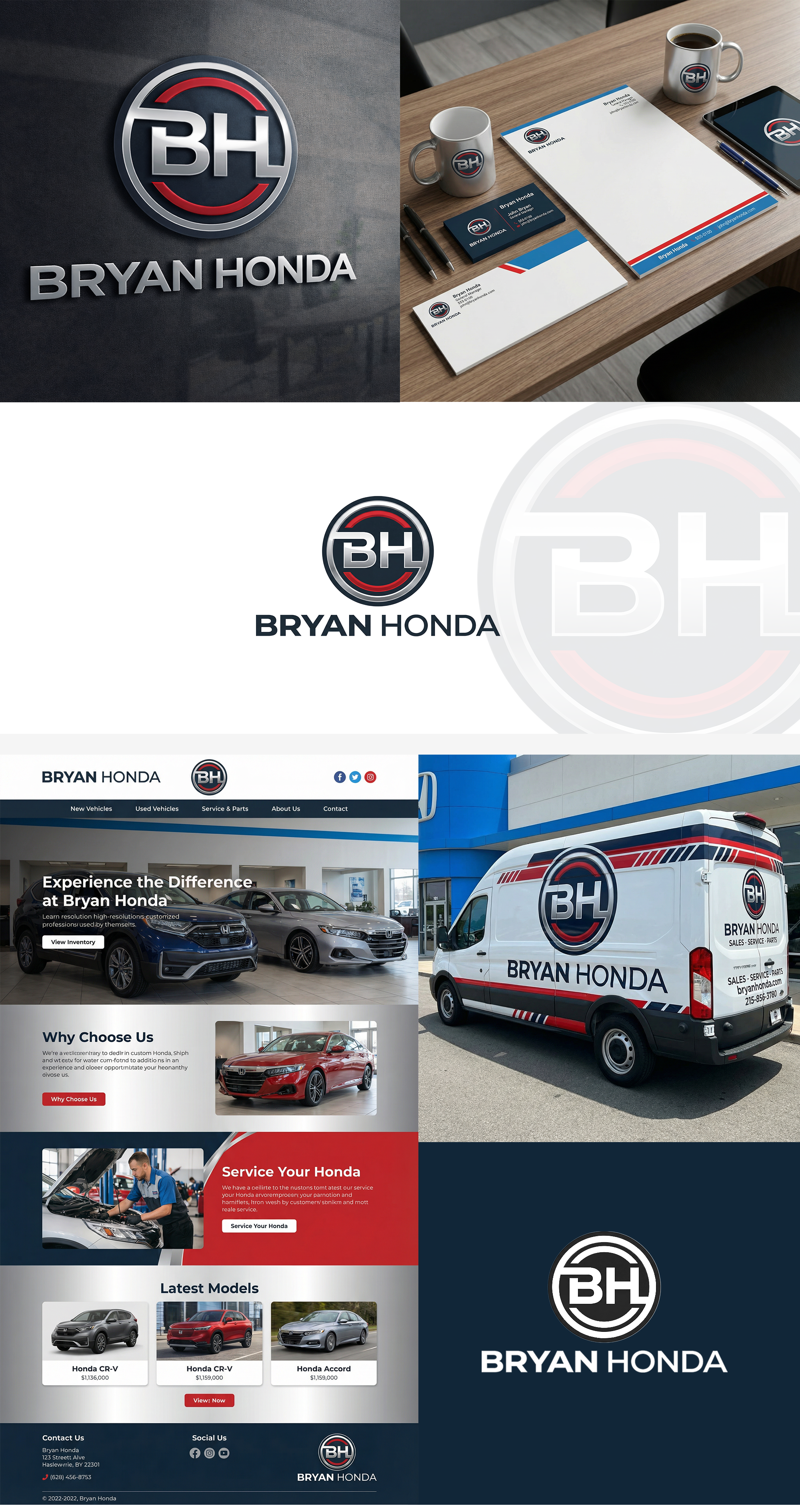 Logo Design by sanabil for BRYAN HONDA | Design #36763163