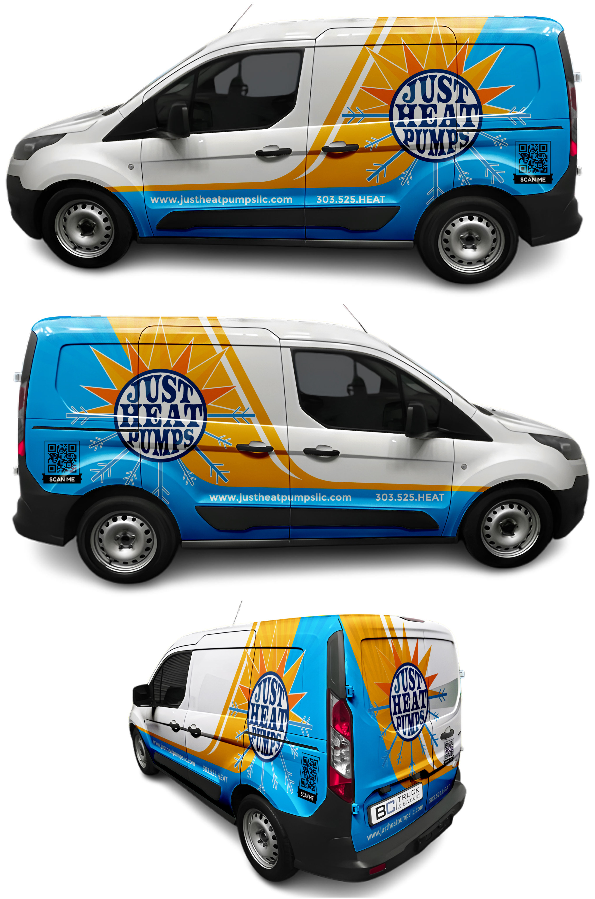 Car Wrap Design by Chic Bro for Just Heat Pumps | Design #36795681