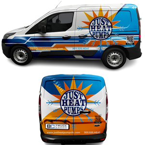 Car Wrap Design by Chic Bro for Just Heat Pumps | Design: #36795754