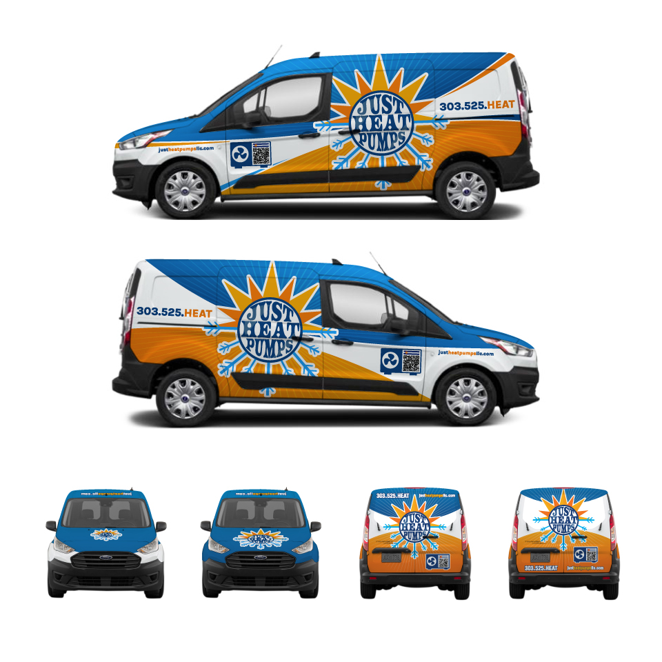 Car Wrap Design by Yoga Tri for Just Heat Pumps | Design #36770823