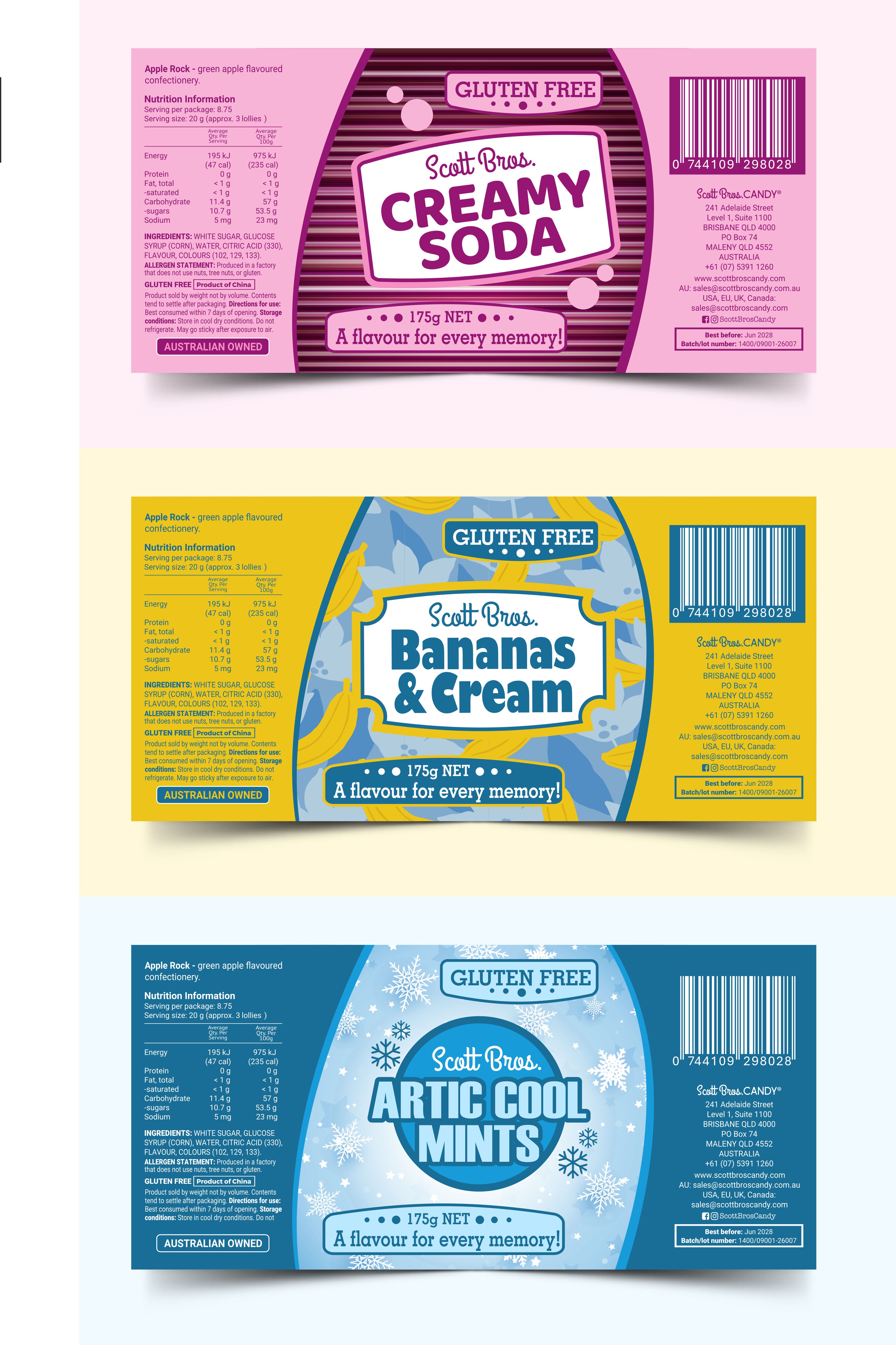 Graphic Design by Rajneesha for Scott Bros. CANDY | Design #36771618