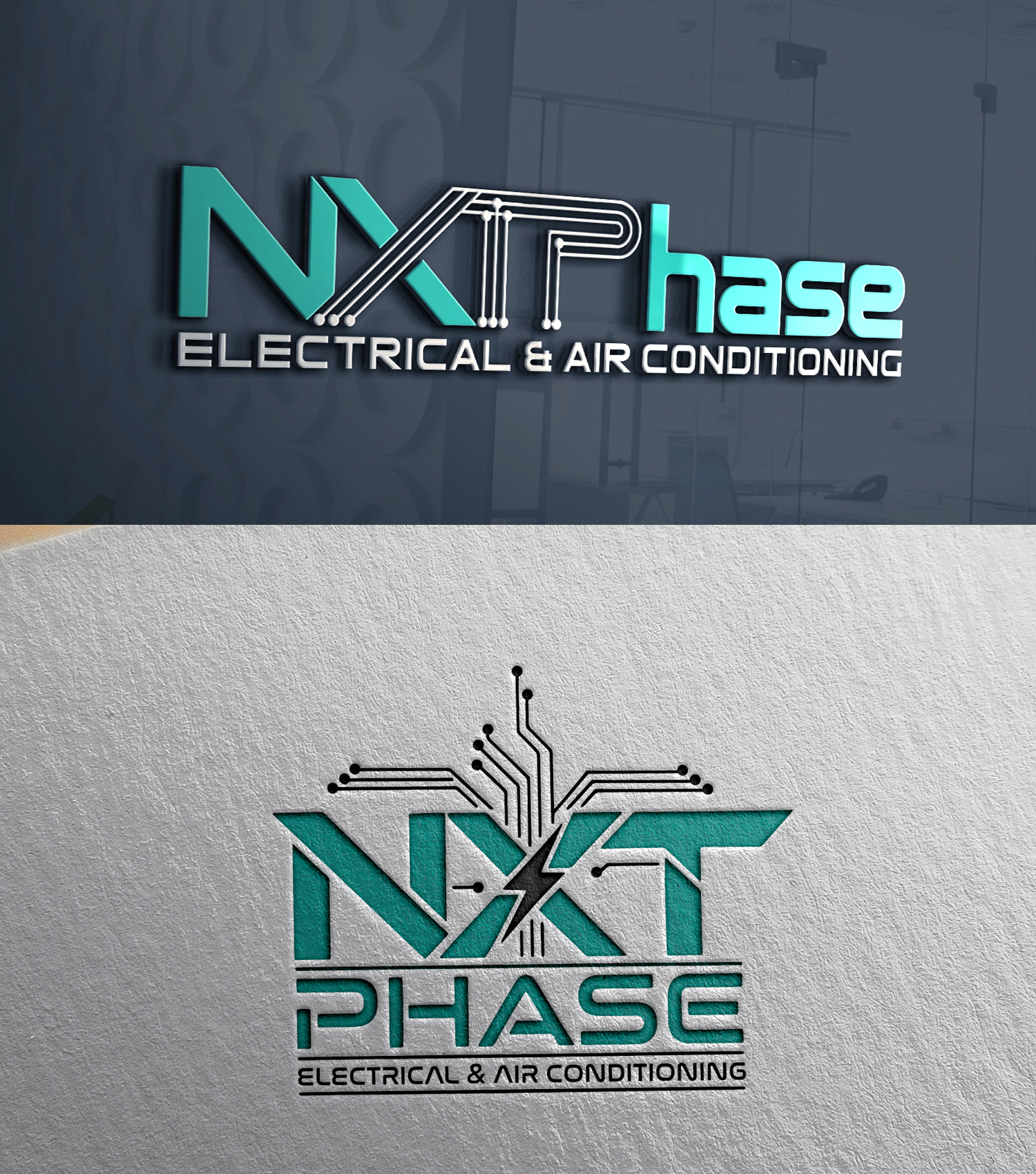 Logo Design by 24ksunny for Nxt Phase Electrical & Air Conditioning | Design #36780669