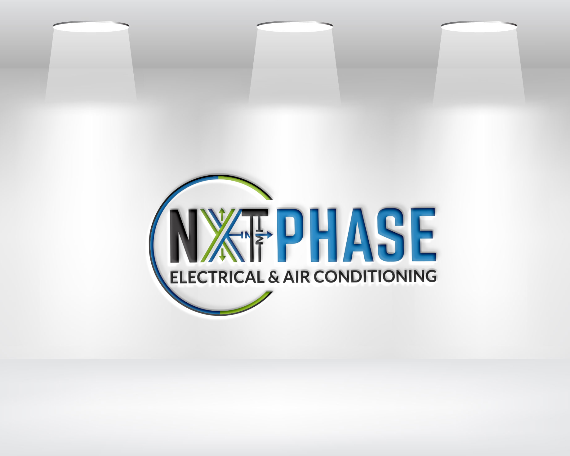 Diseño de Logo por dubel ko para Nxt Phase Electrical & Air Conditioning | Diseño #36785347