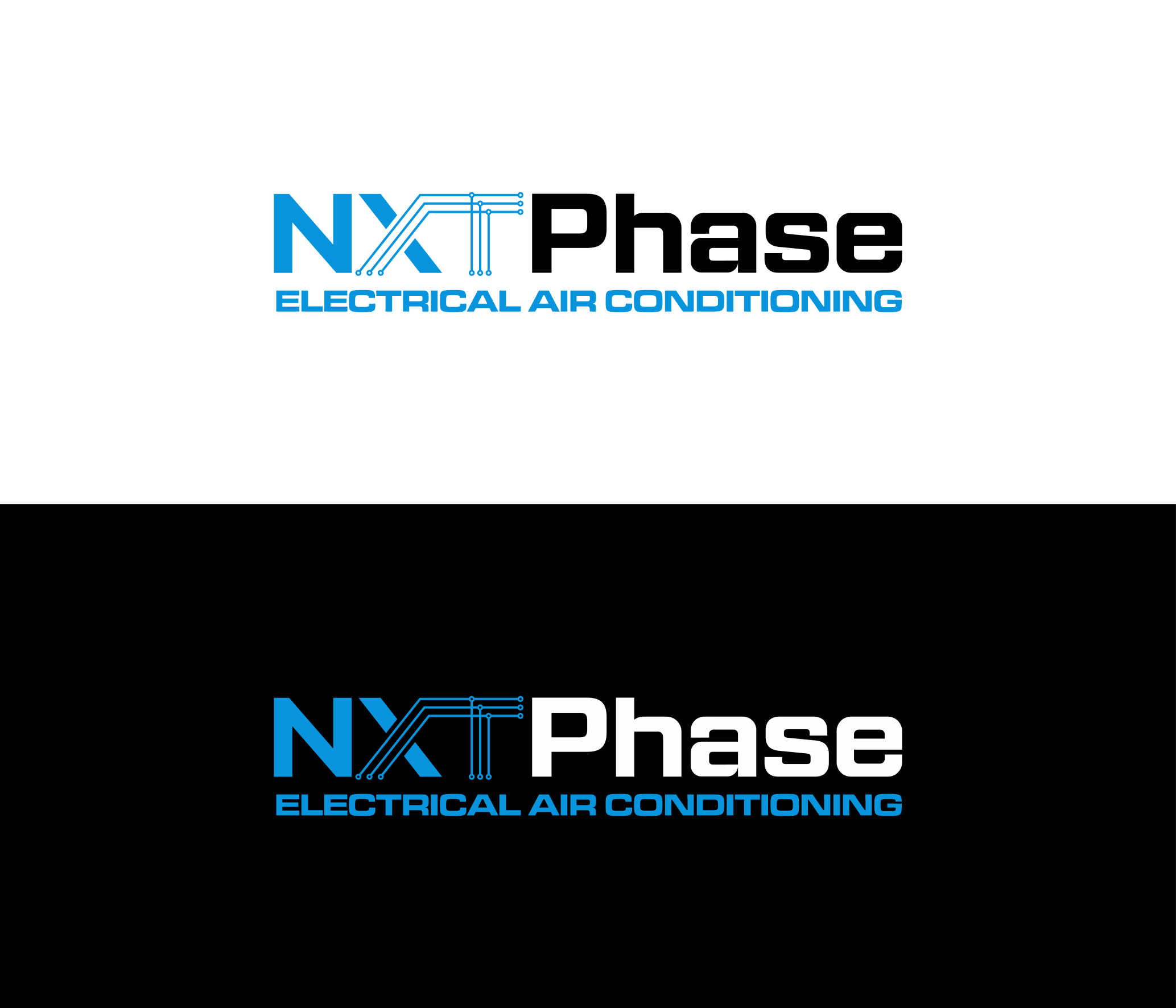 Diseño de Logo por sabina aiko para Nxt Phase Electrical & Air Conditioning | Diseño #36779530