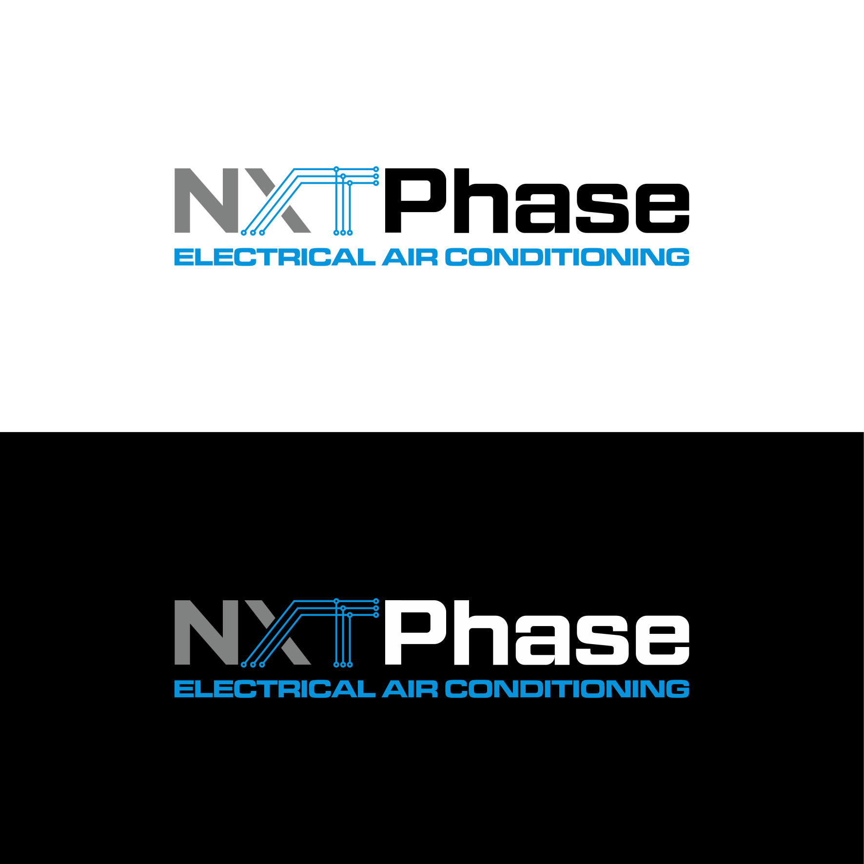 Diseño de Logo por sabina aiko para Nxt Phase Electrical & Air Conditioning | Diseño #36784680