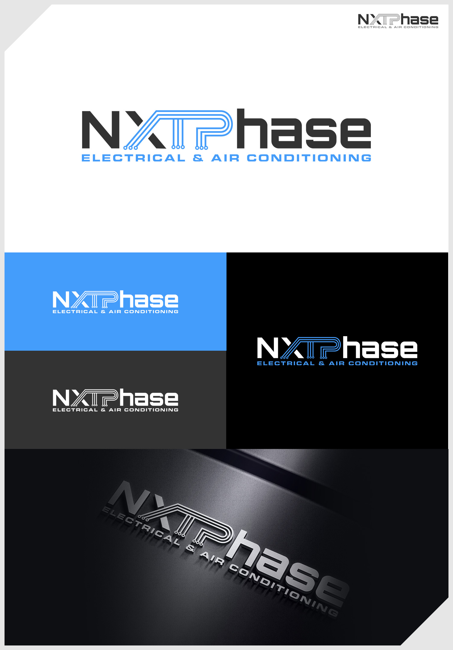 Diseño de Logo por IDesign1606 para Nxt Phase Electrical & Air Conditioning | Diseño #36783543