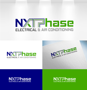 Logo Design by DesigNooox for Nxt Phase Electrical & Air Conditioning | Design: #36781087