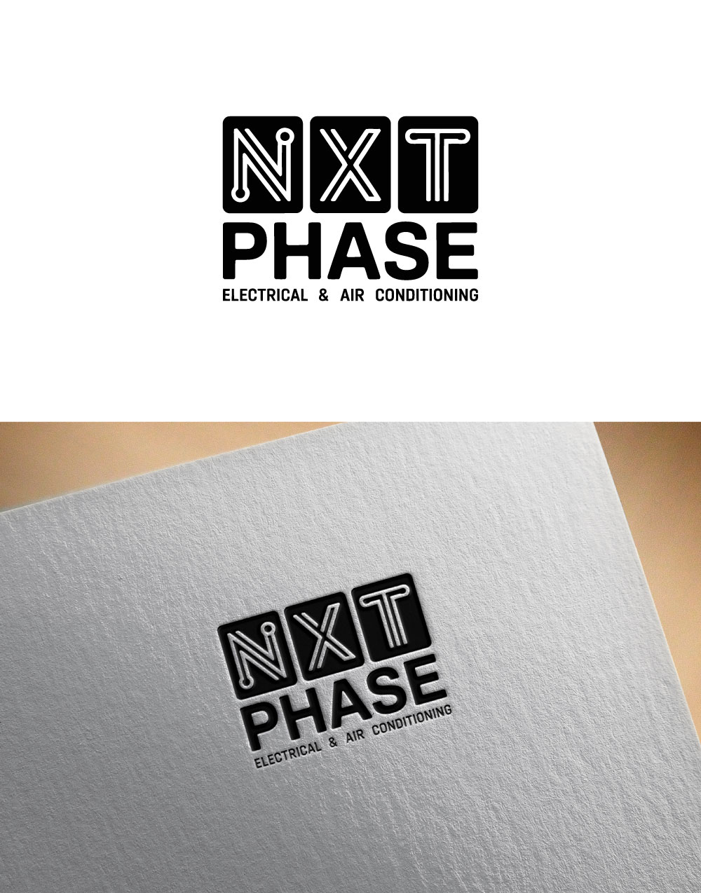 Logo Design by KING JM for Nxt Phase Electrical & Air Conditioning | Design #36782643
