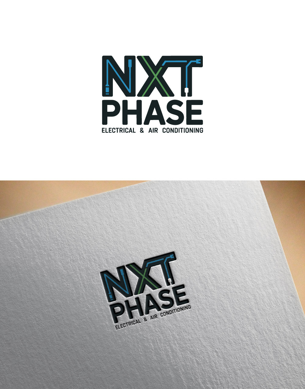 Logo Design by KING JM for Nxt Phase Electrical & Air Conditioning | Design #36782644