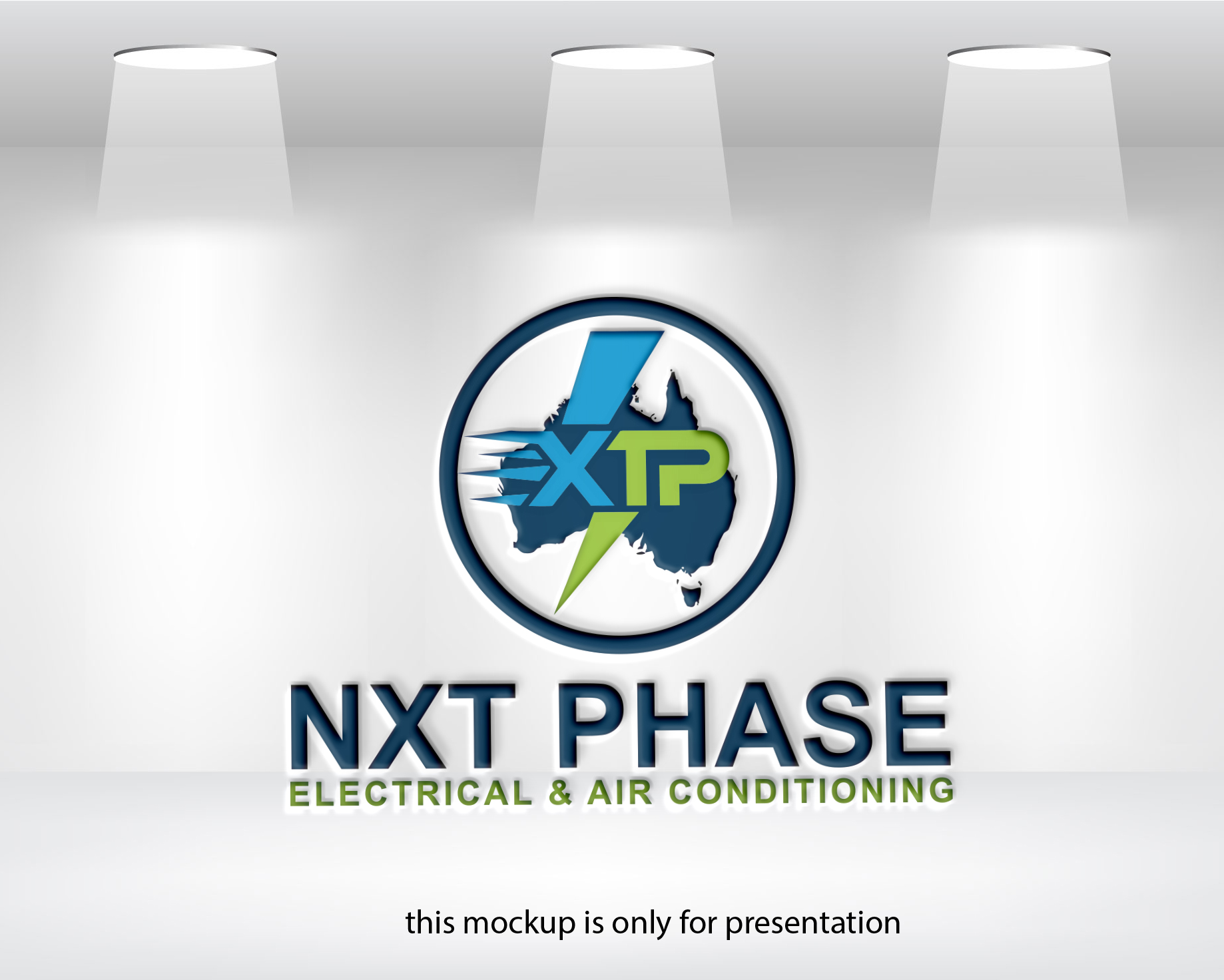 Logo Design by FARU.......... for Nxt Phase Electrical & Air Conditioning | Design #36782033