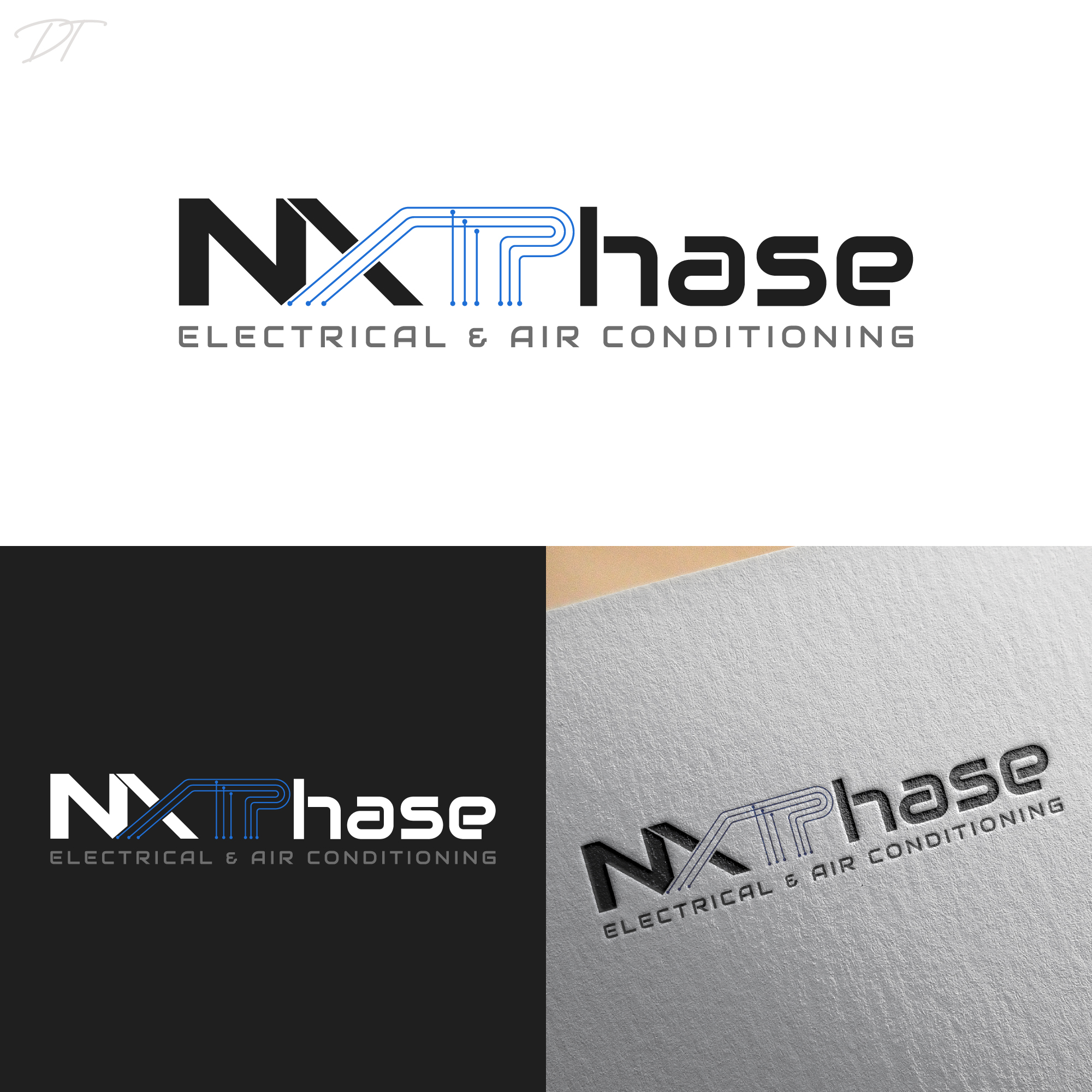 Diseño de Logo por Talha Ahmad para Nxt Phase Electrical & Air Conditioning | Diseño #36782990