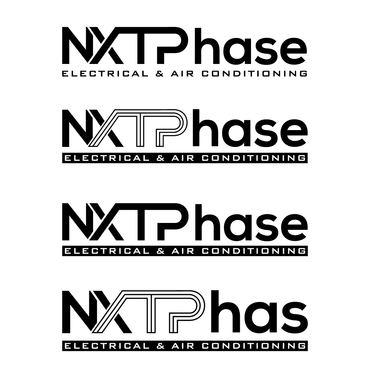 Logo Design by MD Habibur Rahman for Nxt Phase Electrical & Air Conditioning | Design #36781748