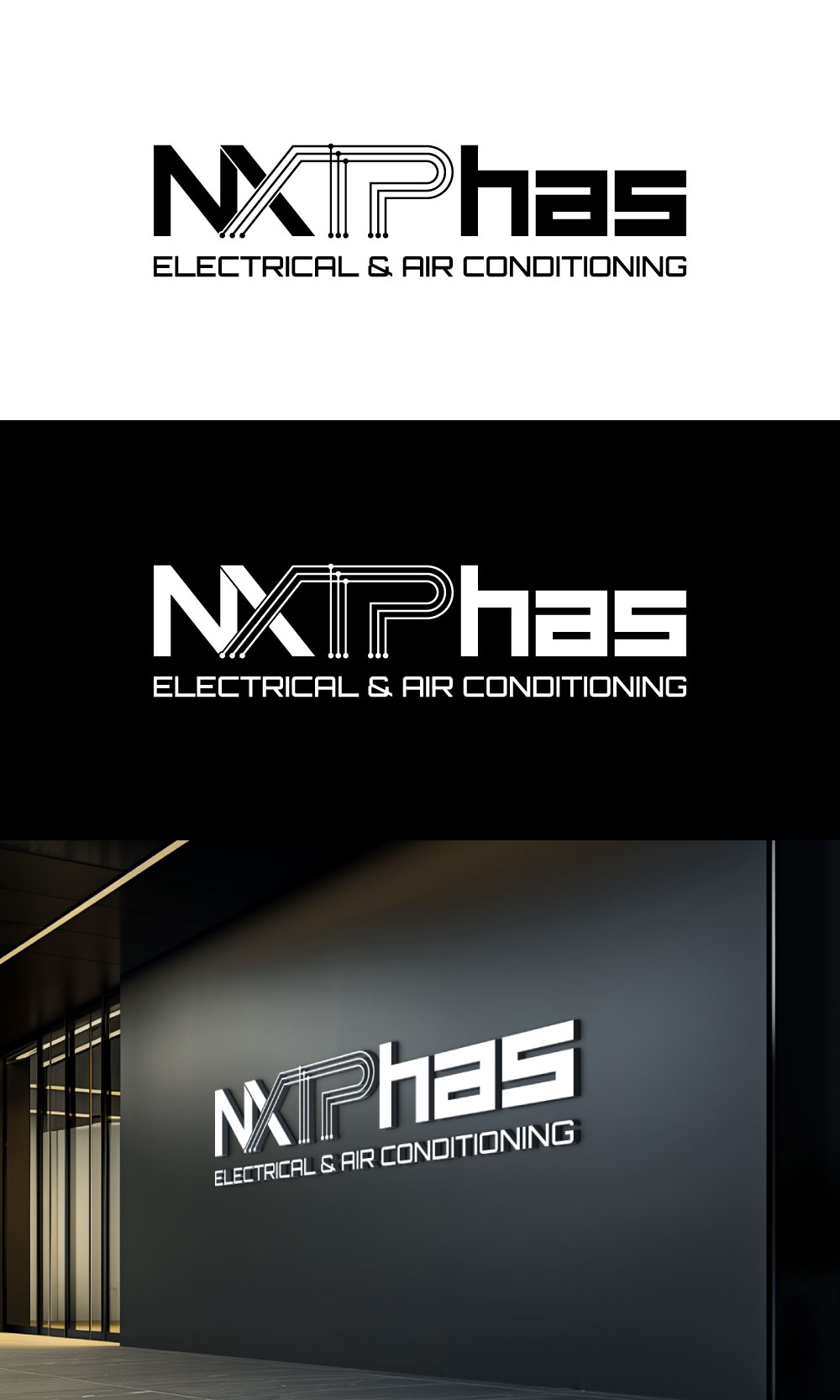 Diseño de Logo por loveqis para Nxt Phase Electrical & Air Conditioning | Diseño #36780168