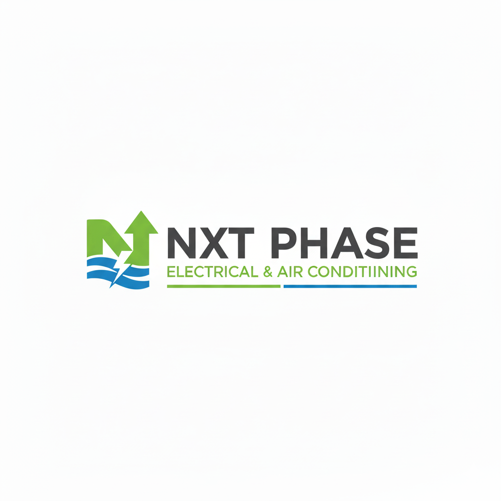 Logo Design by COR for Nxt Phase Electrical & Air Conditioning | Design #36782163