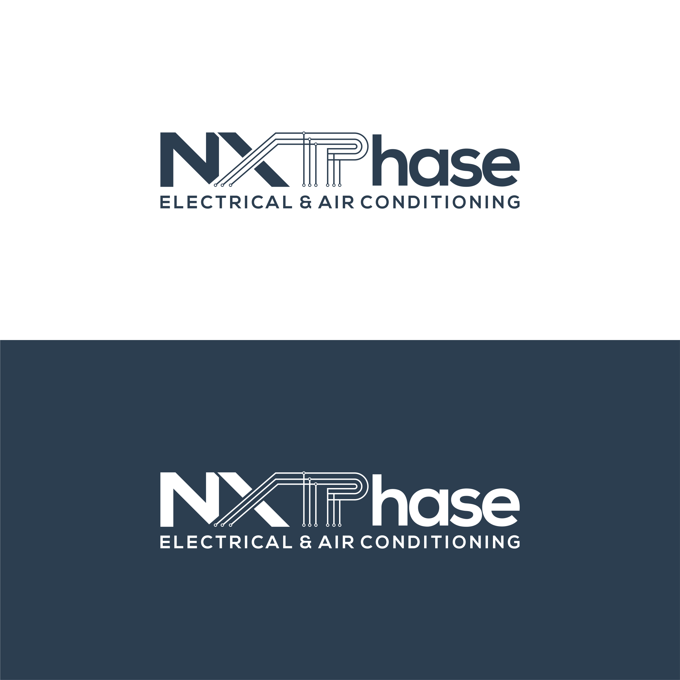 Logo Design by healer1617 for Nxt Phase Electrical & Air Conditioning | Design #36780081
