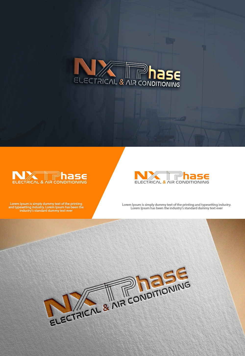 Logo Design by sulemani  creation for Nxt Phase Electrical & Air Conditioning | Design #36781877