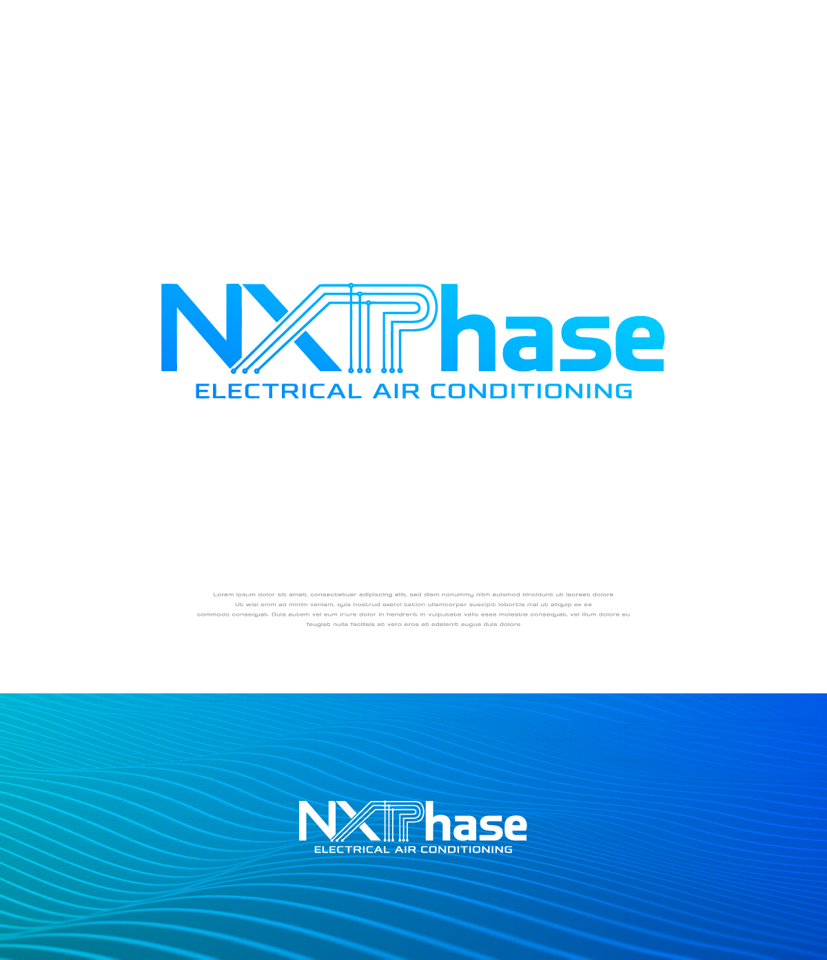 Diseño de Logo por apik. para Nxt Phase Electrical & Air Conditioning | Diseño #36780797