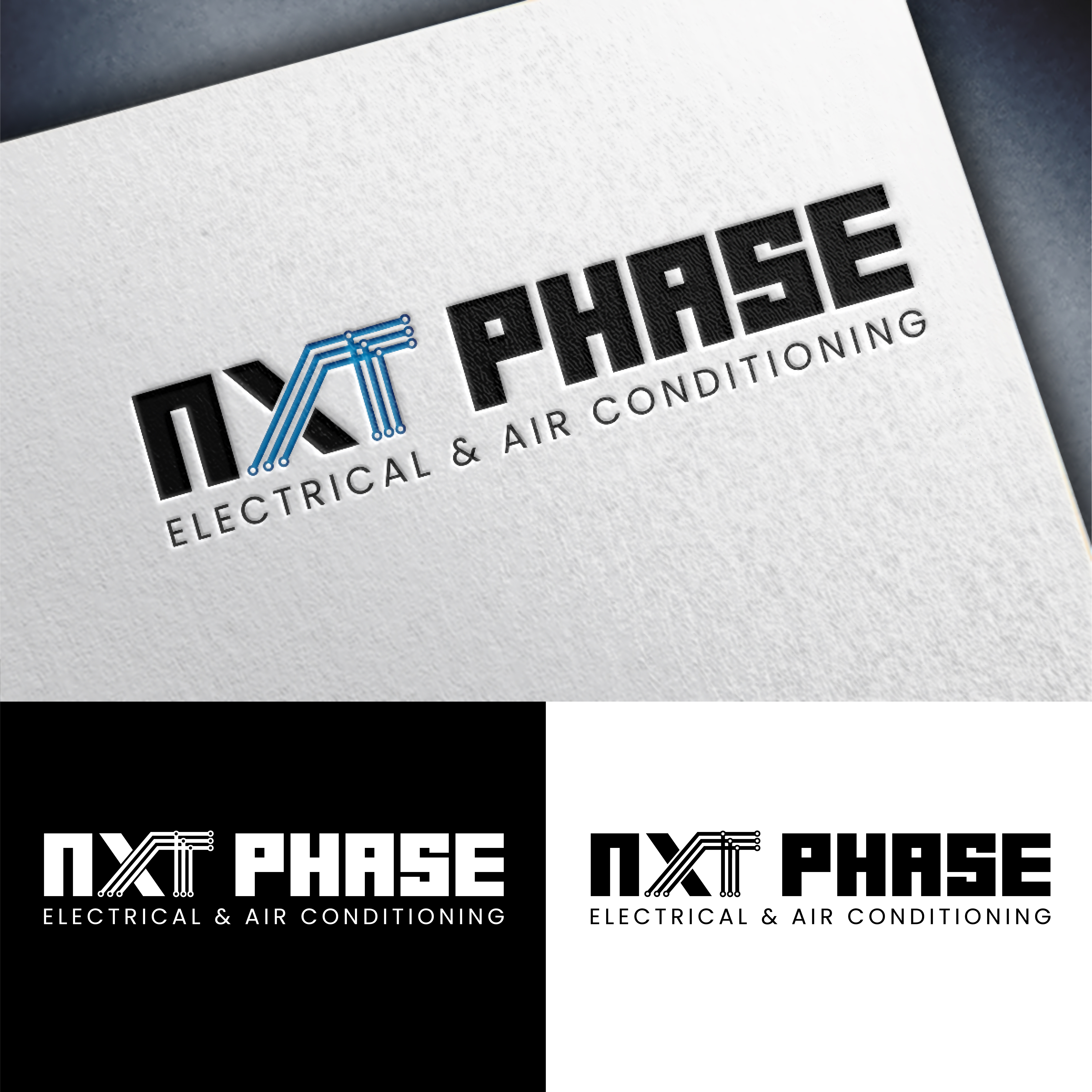 Logo Design by John Mark Arts for Nxt Phase Electrical & Air Conditioning | Design #36781931