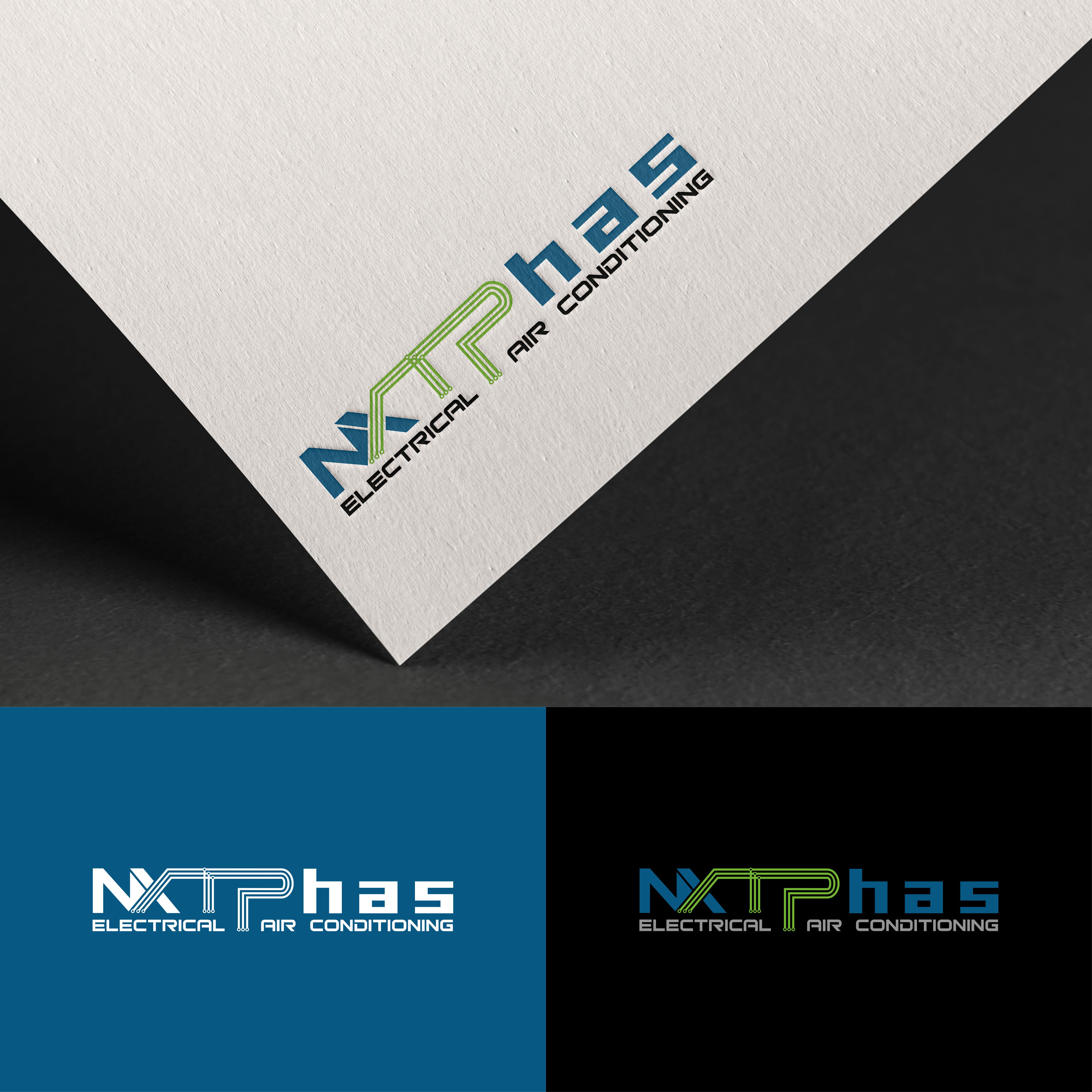 Logo Design by Bione for Nxt Phase Electrical & Air Conditioning | Design #36780121