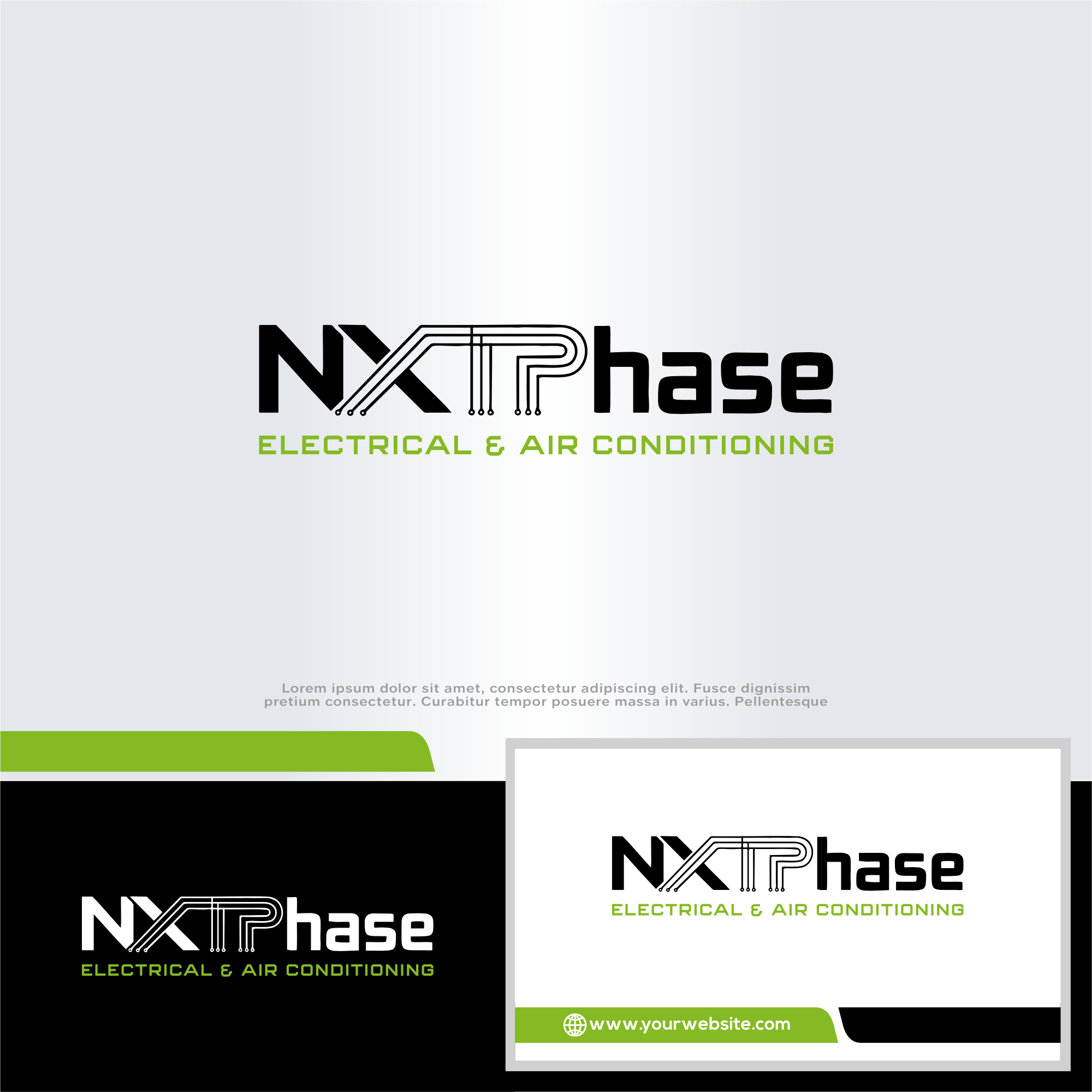 Diseño de Logo por win it para Nxt Phase Electrical & Air Conditioning | Diseño #36780045