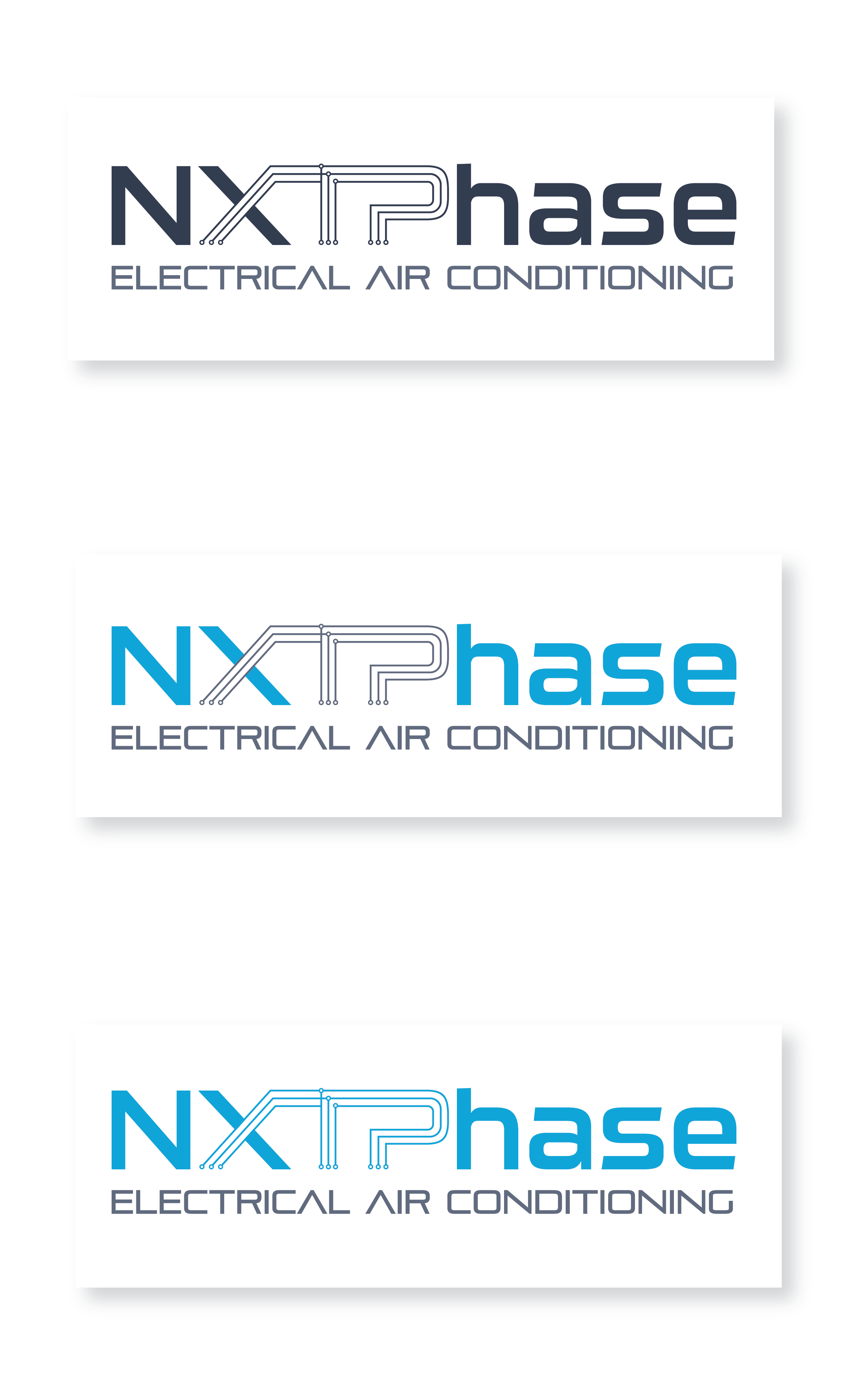 Diseño de Logo por Tommyd para Nxt Phase Electrical & Air Conditioning | Diseño #36787151