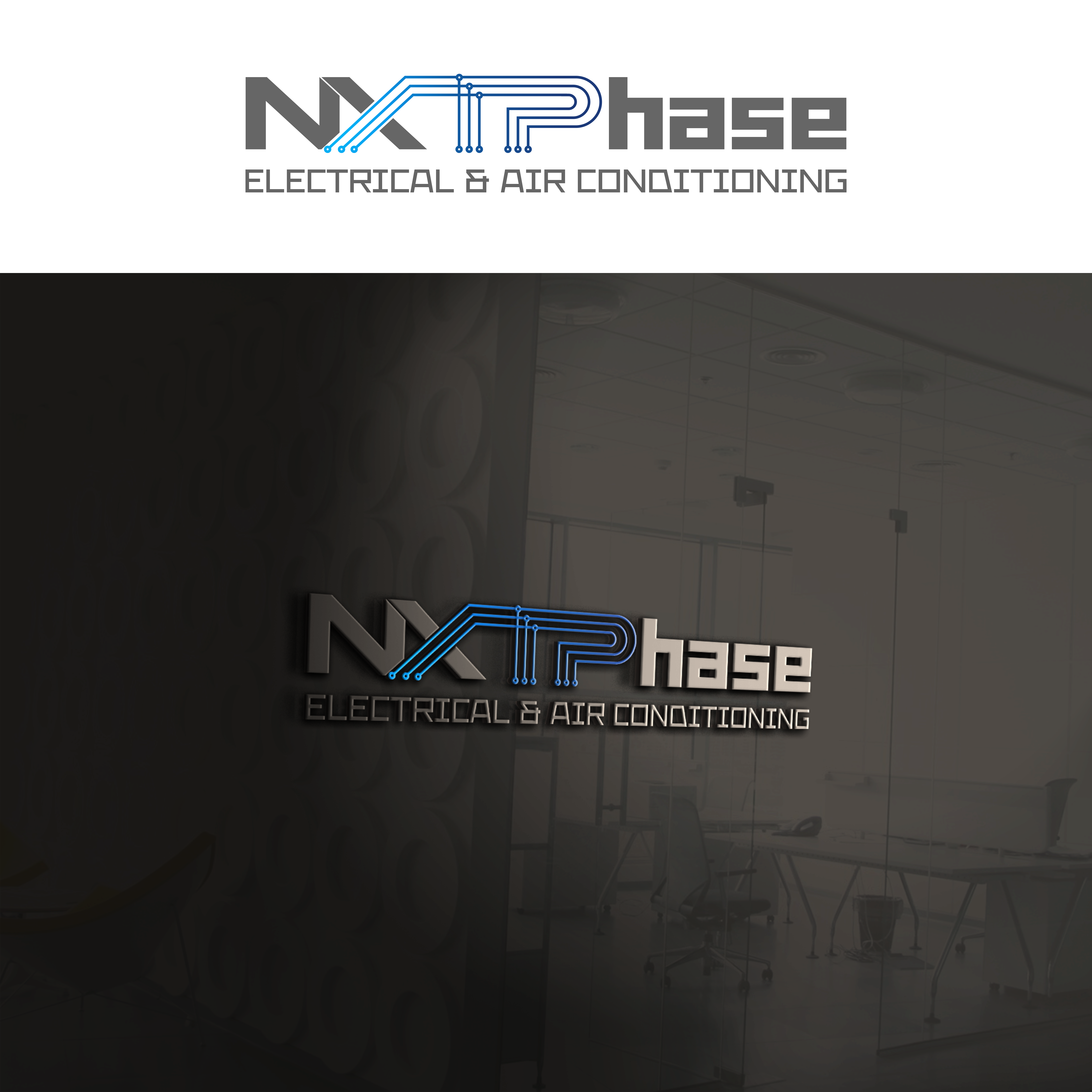 Logo Design by Astro D for Nxt Phase Electrical & Air Conditioning | Design #36779964