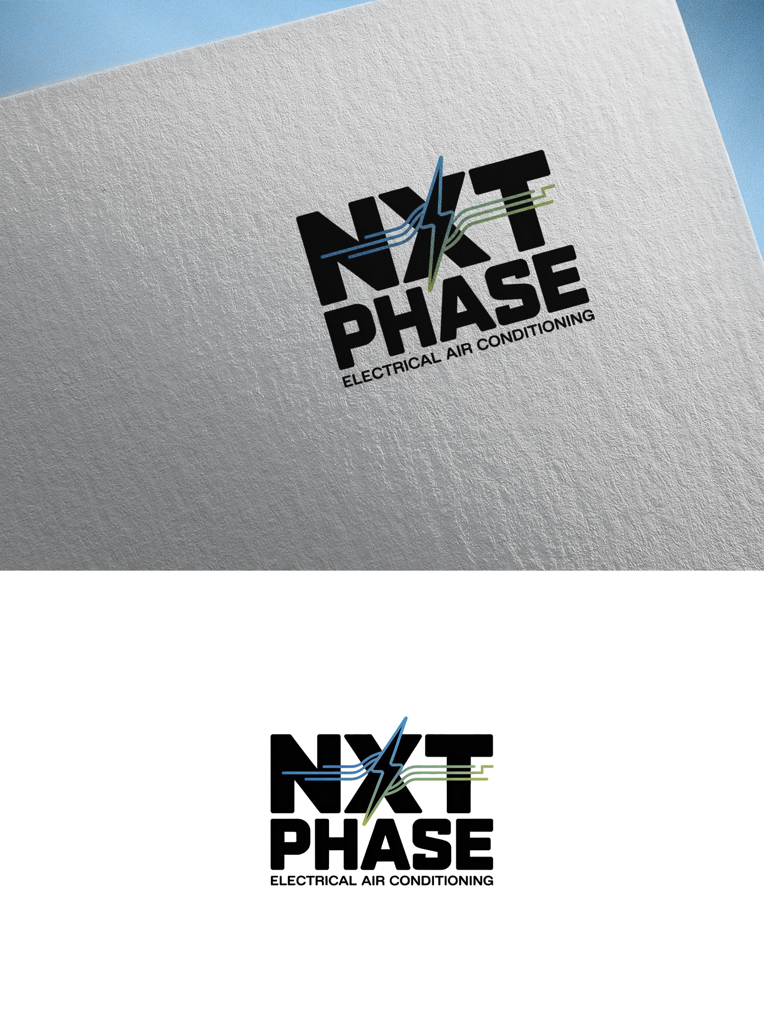 Logo Design by Olivia Marie Smith for Nxt Phase Electrical & Air Conditioning | Design #36779623