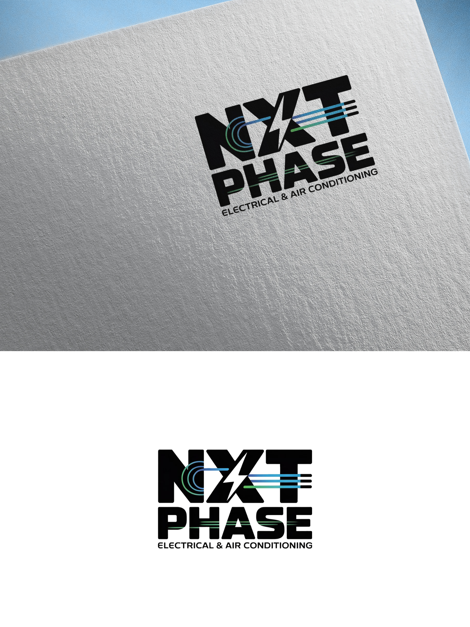 Logo Design by Olivia Marie Smith for Nxt Phase Electrical & Air Conditioning | Design #36779626