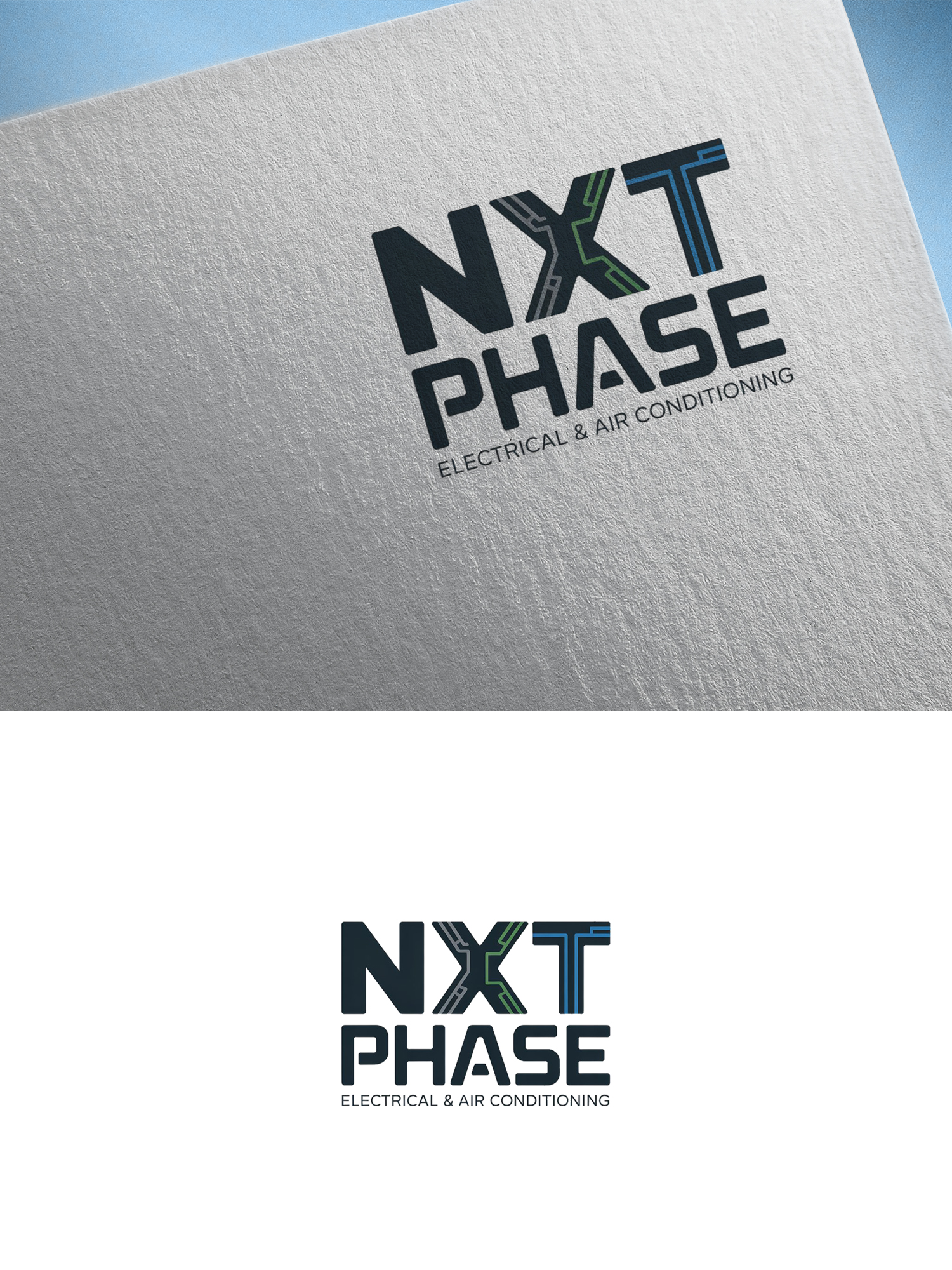 Logo Design by Olivia Marie Smith for Nxt Phase Electrical & Air Conditioning | Design #36779632