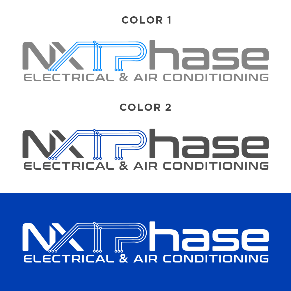 Diseño de Logo por James S. para Nxt Phase Electrical & Air Conditioning | Diseño #36782776