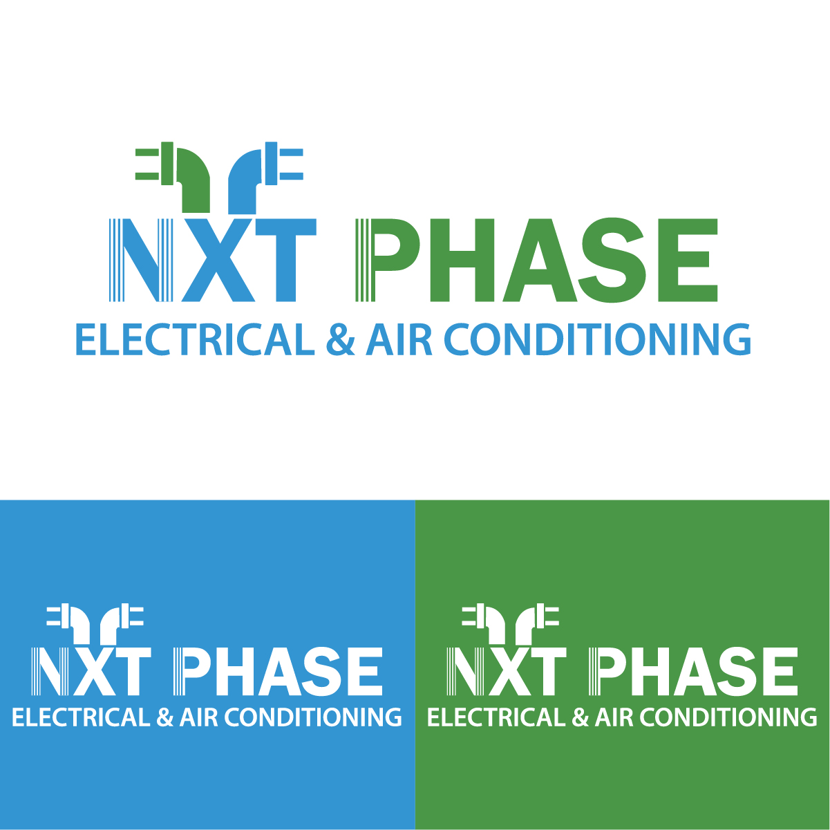 Diseño de Logo por punchpixel para Nxt Phase Electrical & Air Conditioning | Diseño #36791683