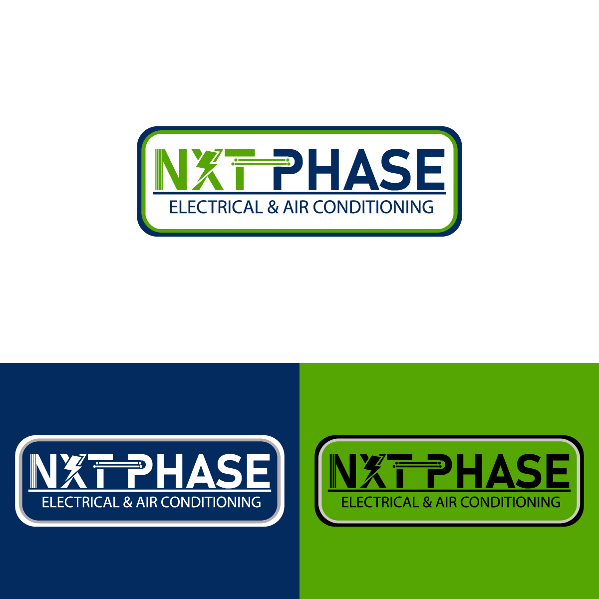Diseño de Logo por punchpixel para Nxt Phase Electrical & Air Conditioning | Diseño #36791687