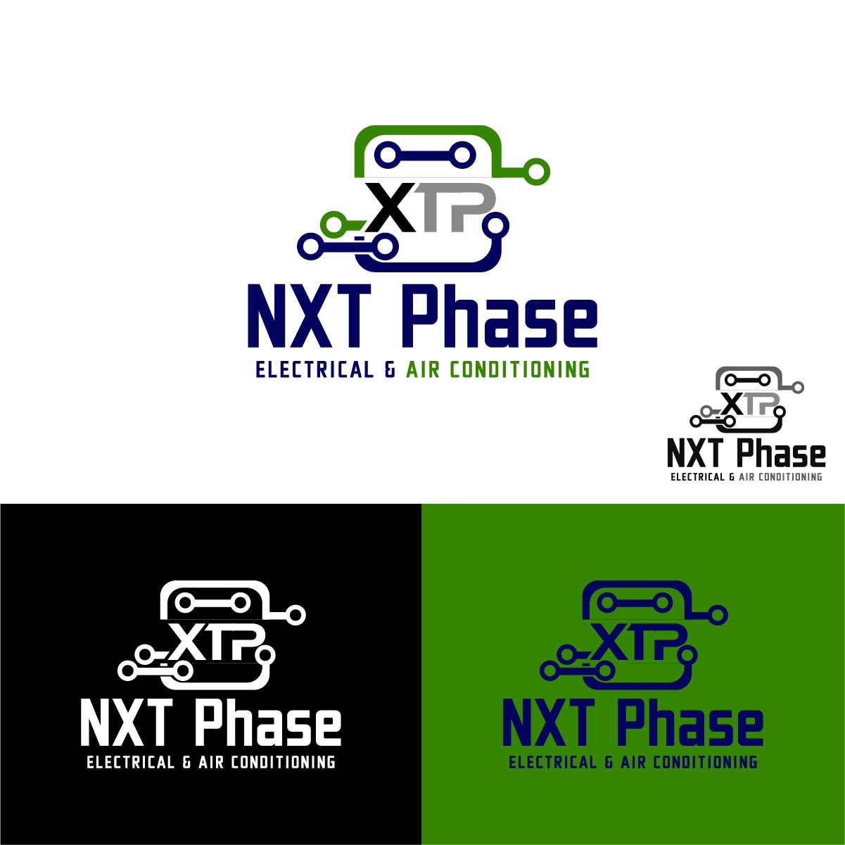 Diseño de Logo por punchpixel para Nxt Phase Electrical & Air Conditioning | Diseño #36791690