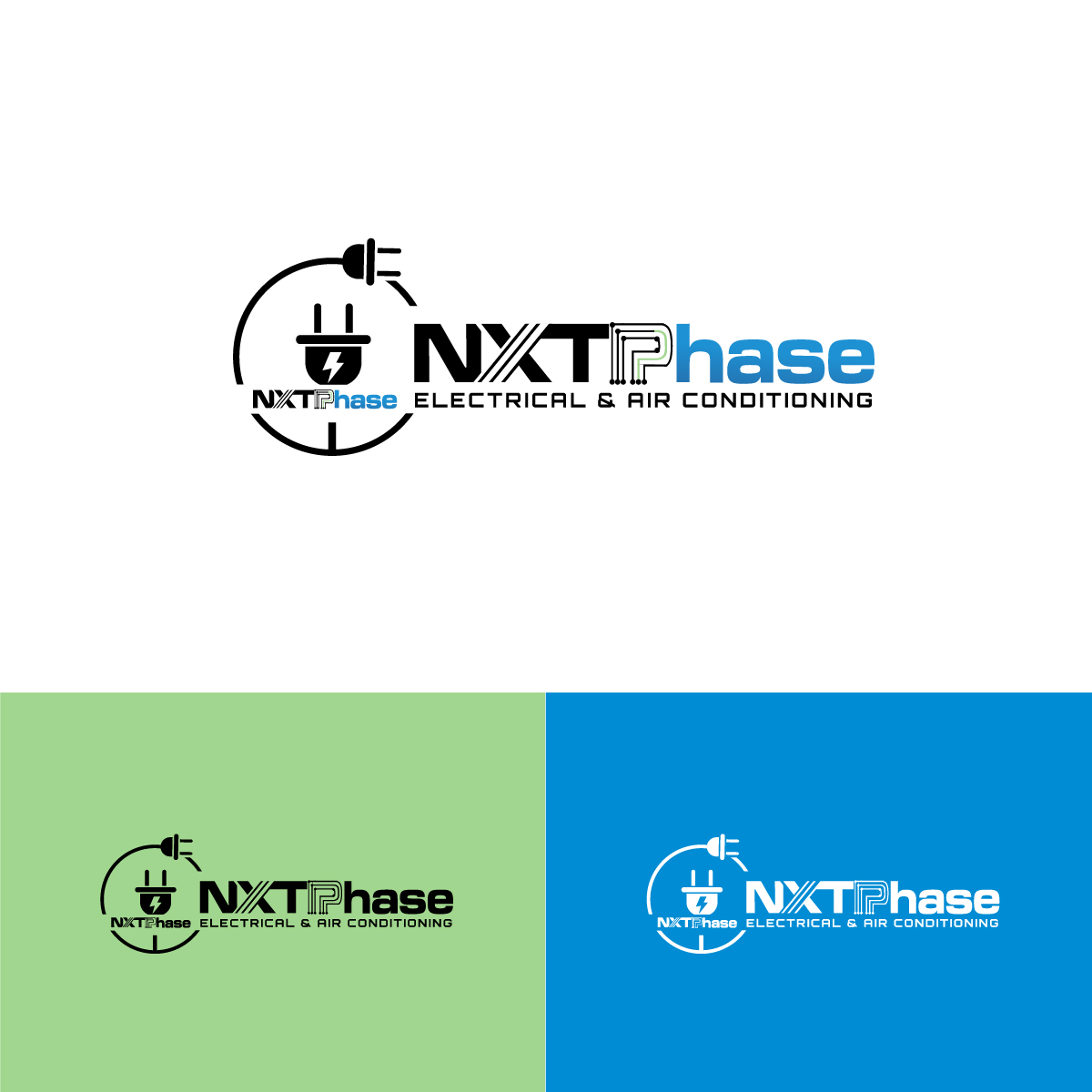 Diseño de Logo por punchpixel para Nxt Phase Electrical & Air Conditioning | Diseño #36791698
