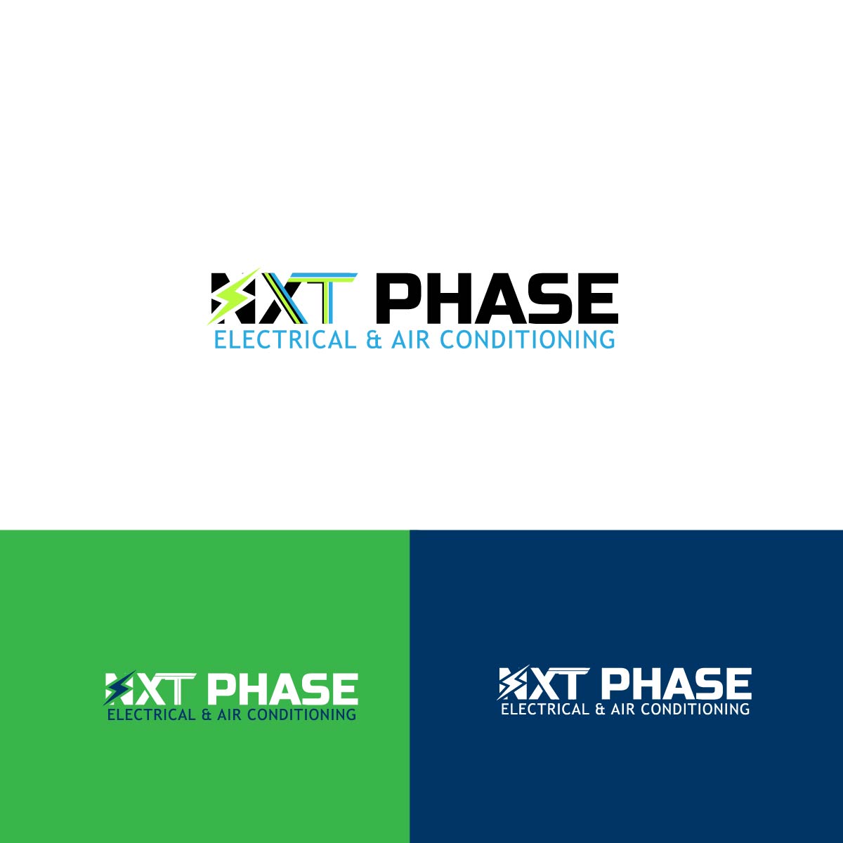 Diseño de Logo por punchpixel para Nxt Phase Electrical & Air Conditioning | Diseño #36791701