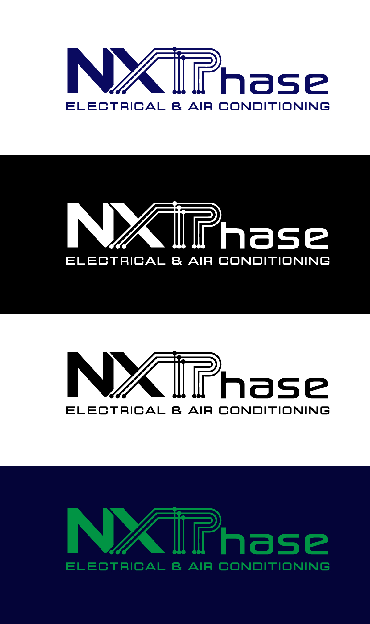 Diseño de Logo por Oliver_Design para Nxt Phase Electrical & Air Conditioning | Diseño #36784826