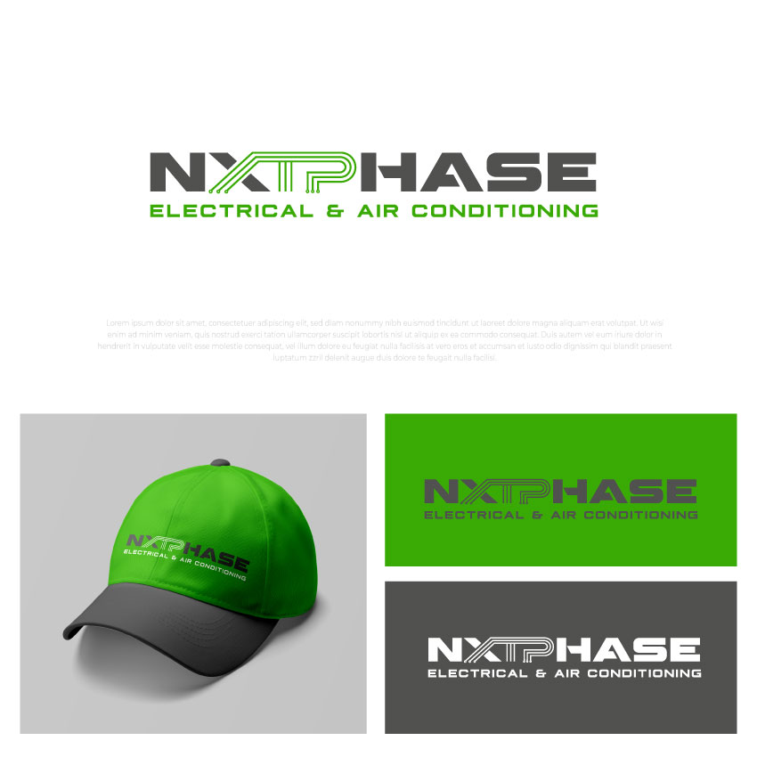 Logo Design by Timefortheweb for Nxt Phase Electrical & Air Conditioning | Design #36782696