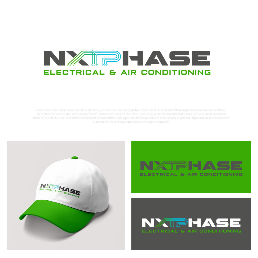 Logo Design by Timefortheweb for Nxt Phase Electrical & Air Conditioning | Design #36791823