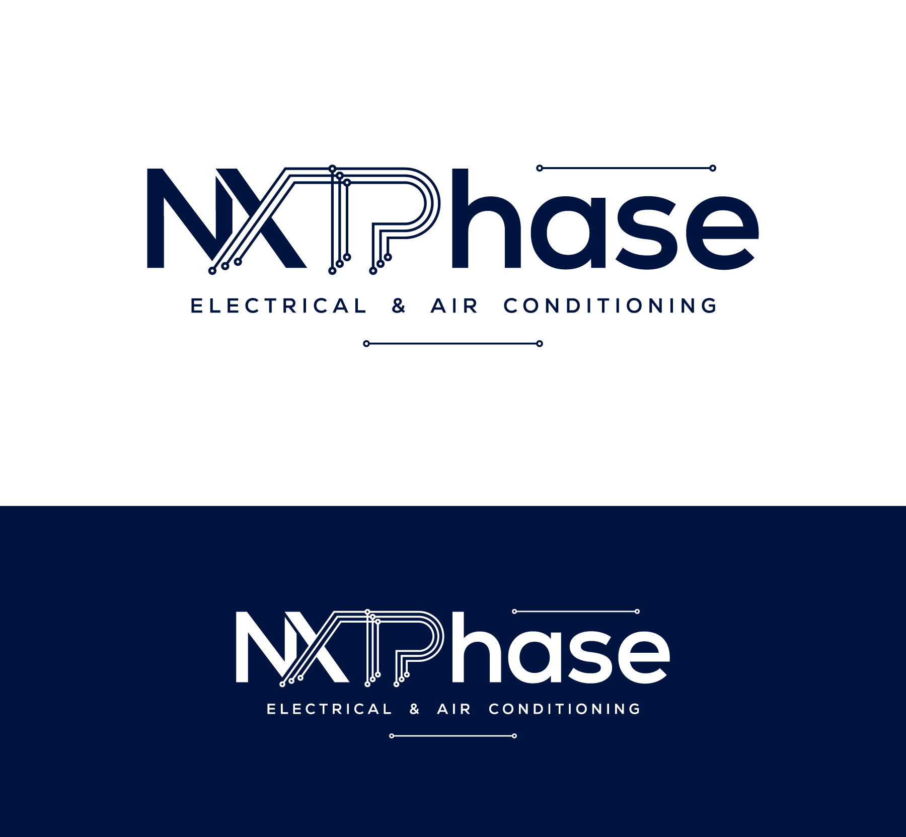 Diseño de Logo por debdesign para Nxt Phase Electrical & Air Conditioning | Diseño #36783267
