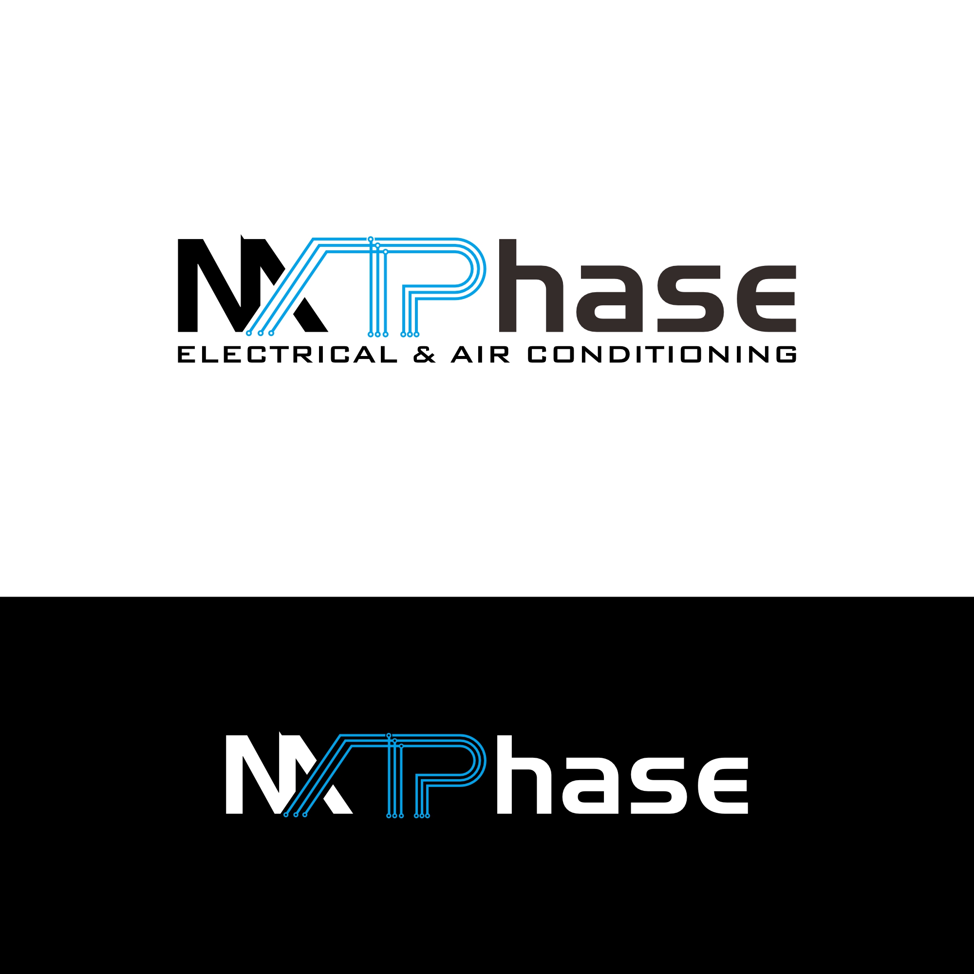 Logo Design by hidro for Nxt Phase Electrical & Air Conditioning | Design #36779956