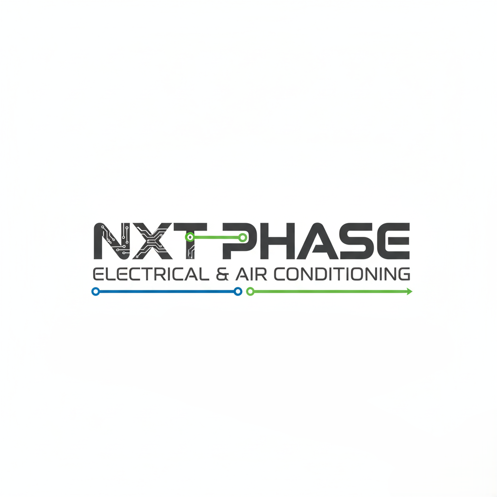 Diseño de Logo por Creative5 para Nxt Phase Electrical & Air Conditioning | Diseño #36809898