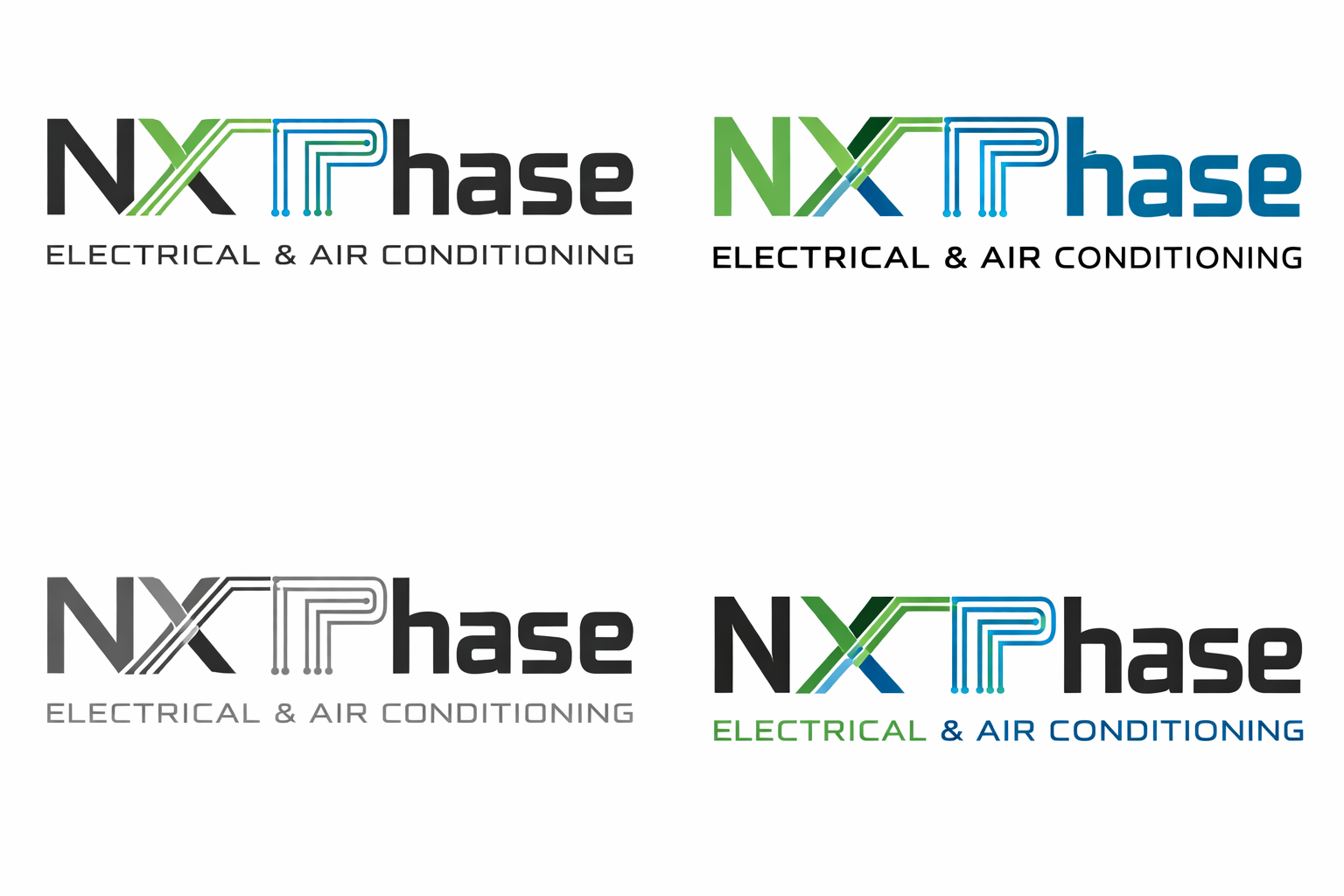Diseño de Logo por Luova Designs para Nxt Phase Electrical & Air Conditioning | Diseño #36808280