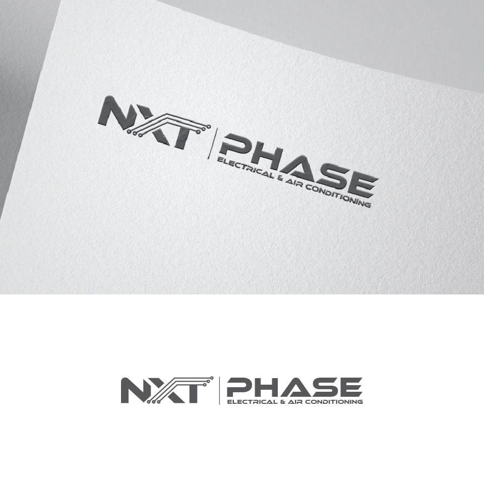 Logo Design by Maxo-Biz for Nxt Phase Electrical & Air Conditioning | Design #36803167